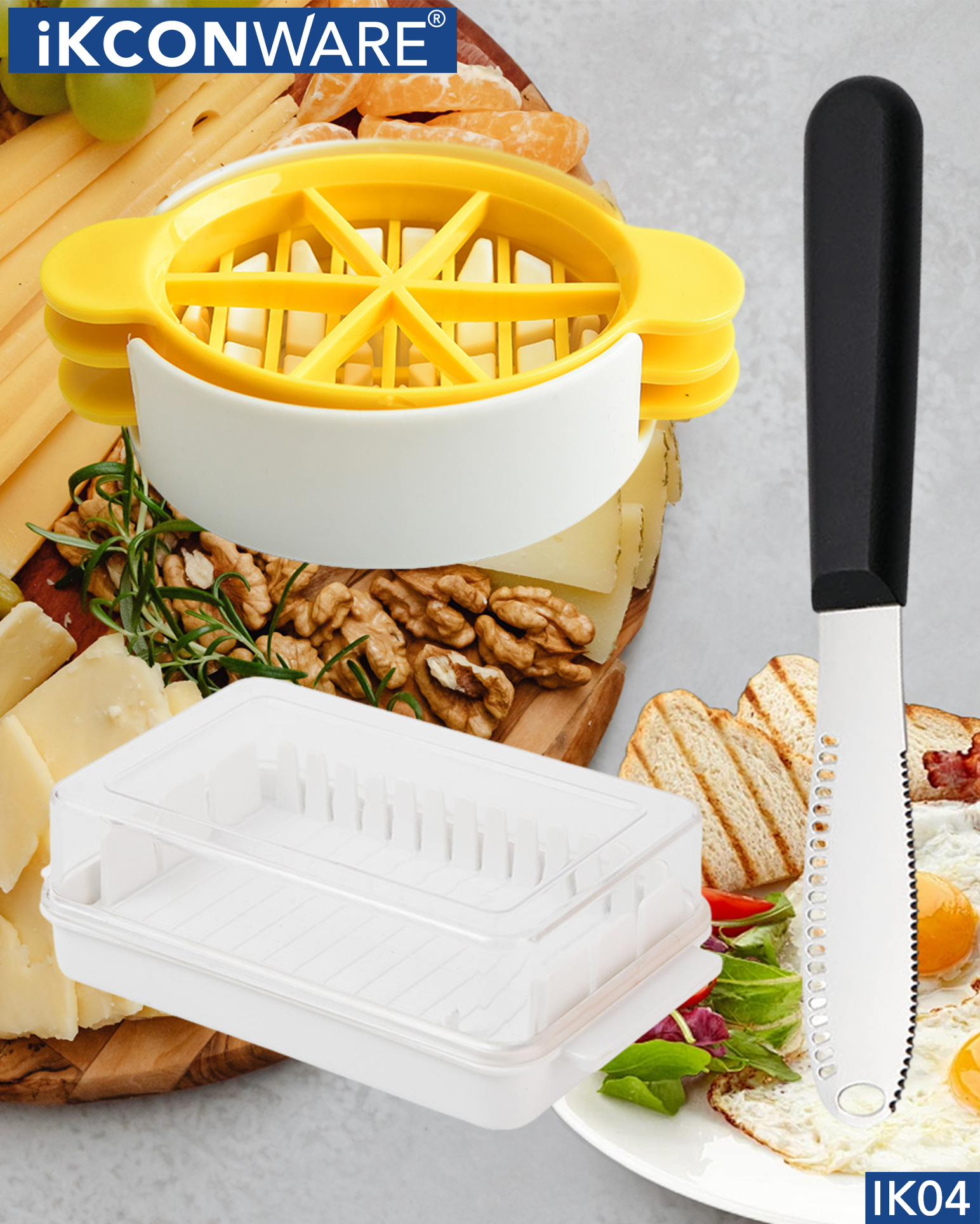 The Ultimate Breakfast Set: Effortless Egg Slicing And Perfect Butter Presentation