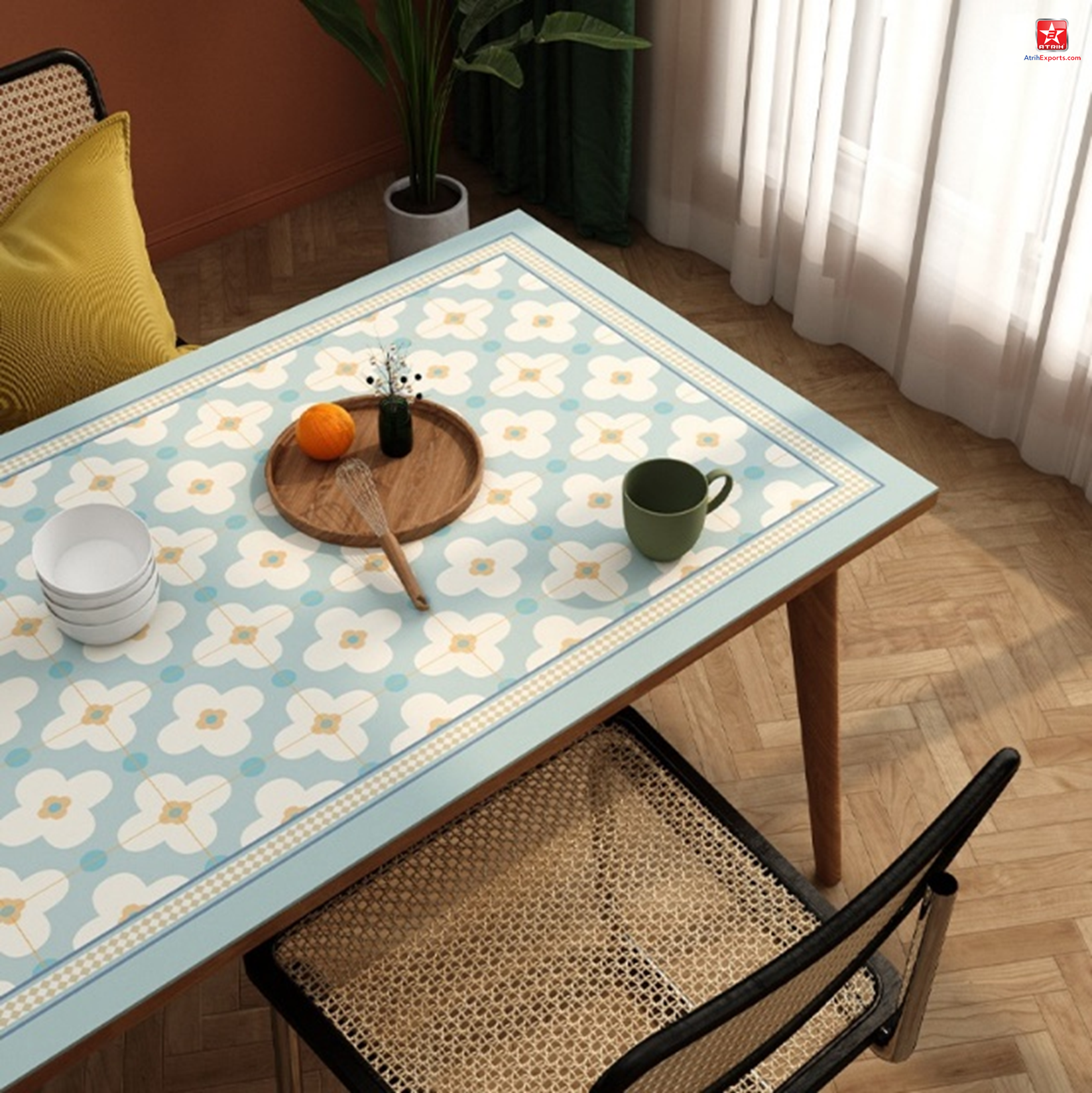 Wholesale Custom Table Mats Heat Resistant Placemats for Dining Table Waterproof Wipeable Washable PU Table Mats Easy To Clean Anti-Slip Place Mats