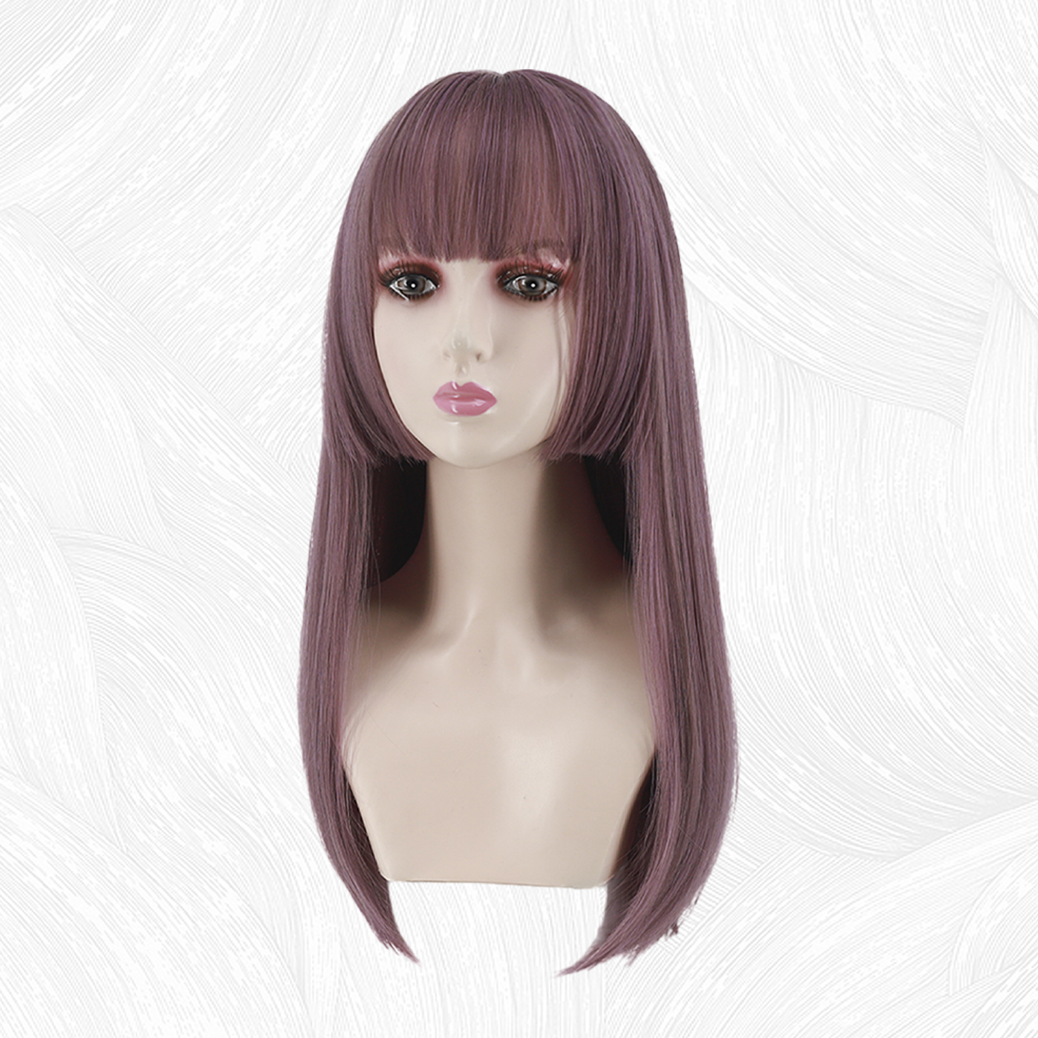 Enhance Your Style with A Women's Plum-Colored Long Straight Wig