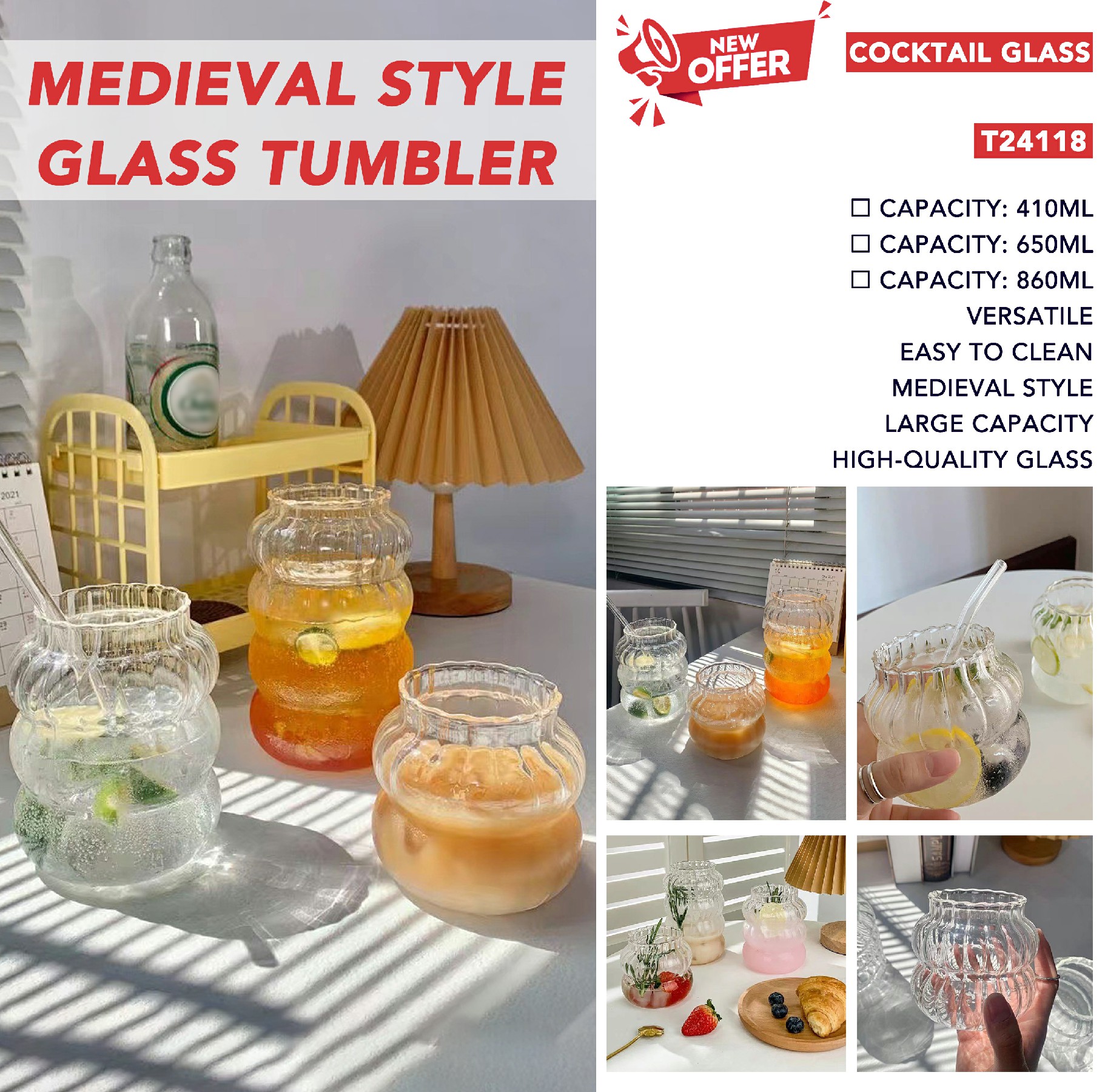 Discover The Allure of Ribbed Glass Cups: A Medieval-Inspired Blend of Versatility And Elegance