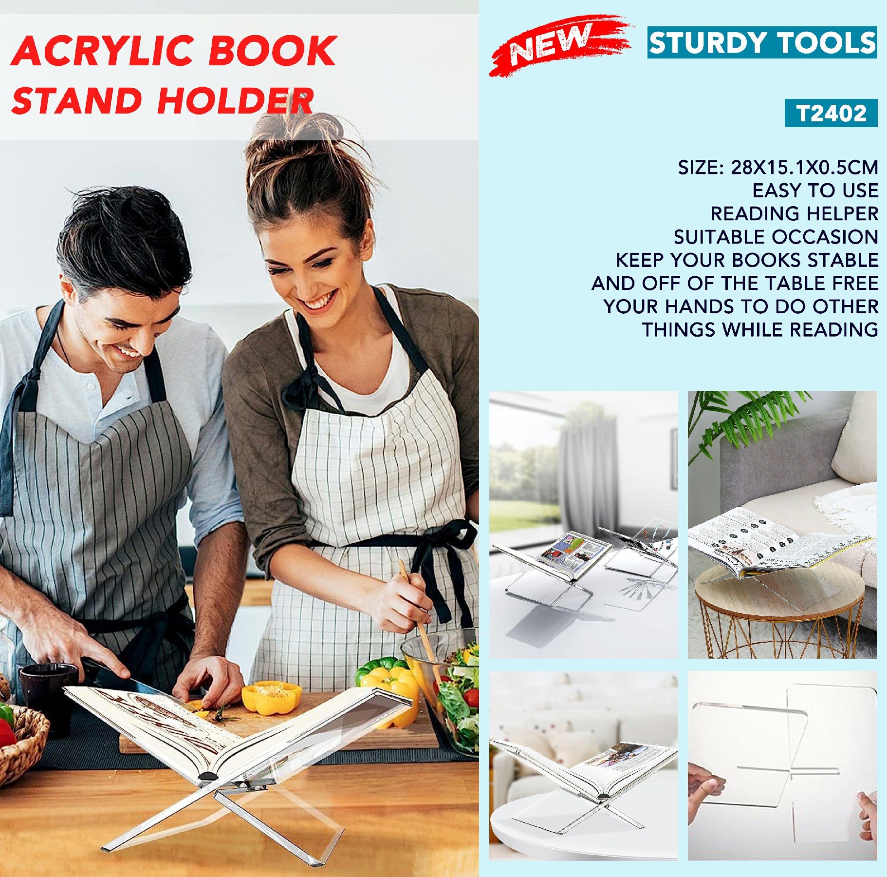 Enhancing Convenience and Style with a Sleek Transparent Acrylic Book Stand Holder