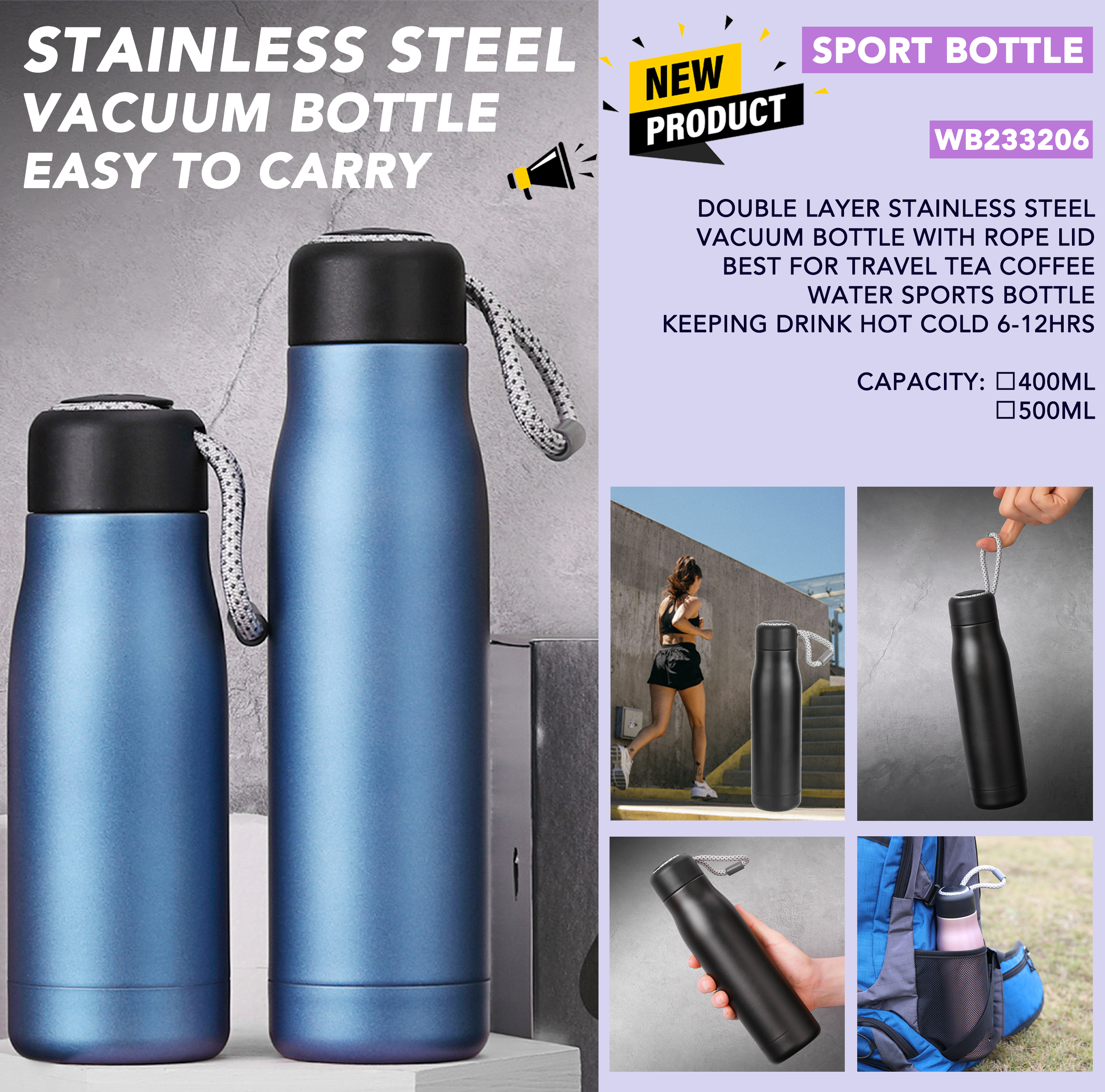 Stay Hydrated on the Go with Portable Vacuum Insulated Water Bottles