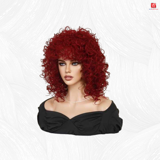 Brazilian Hair Bob Wig Women's African Brownish Red Short Curly Wig