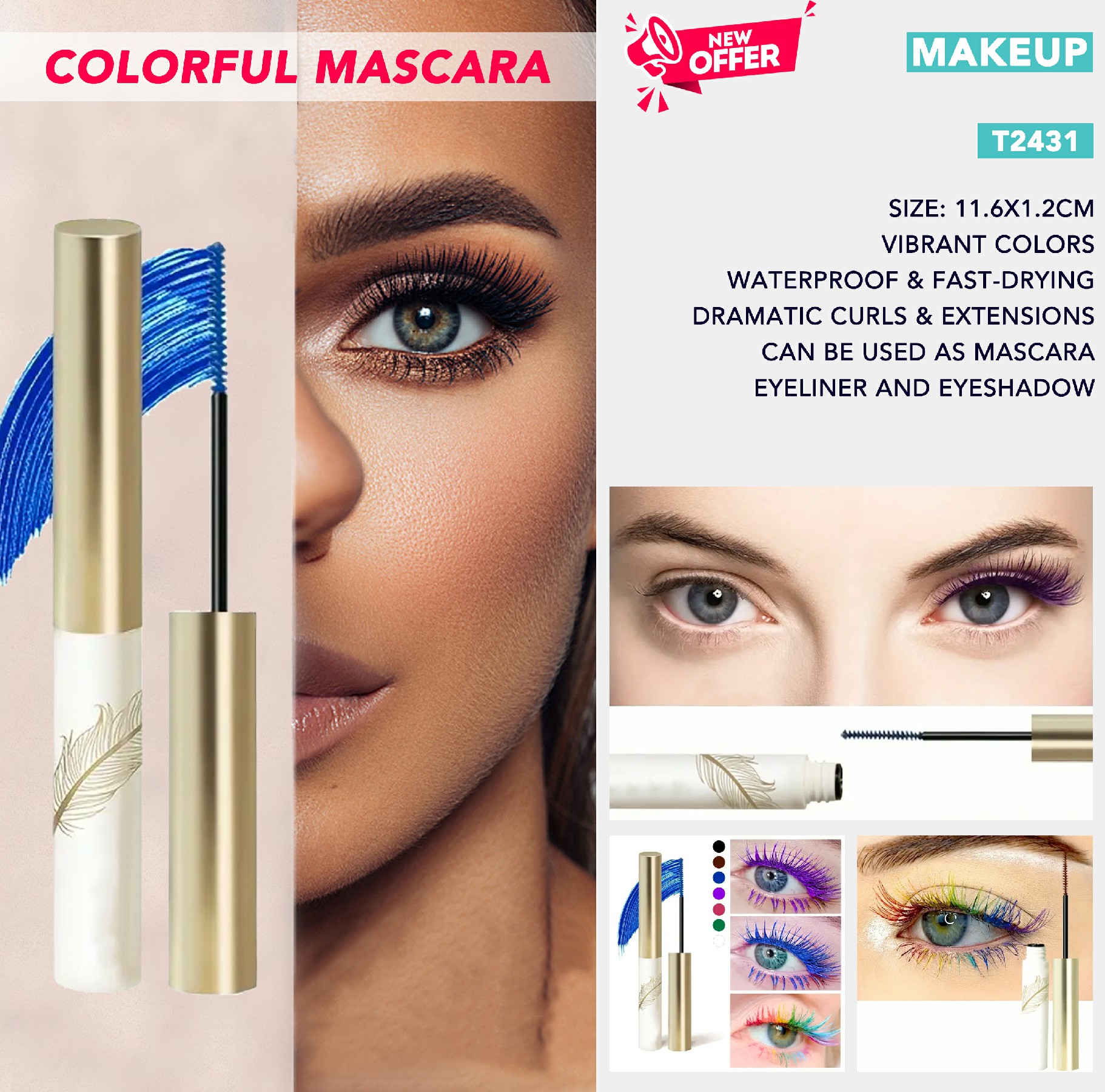 4 Important Lines Of Choose Colourful Mascara For A Stunning Look