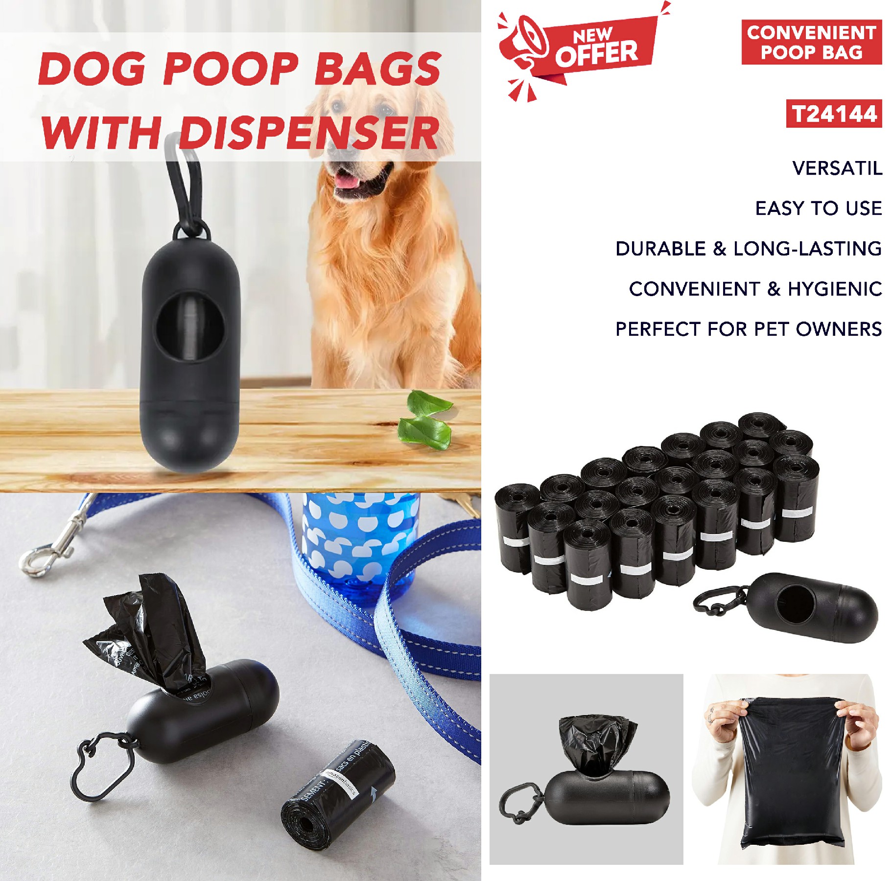 The Ultimate Solution for Responsible Dog Owners: Earth-Friendly Dog Poop Bags with Dispenser