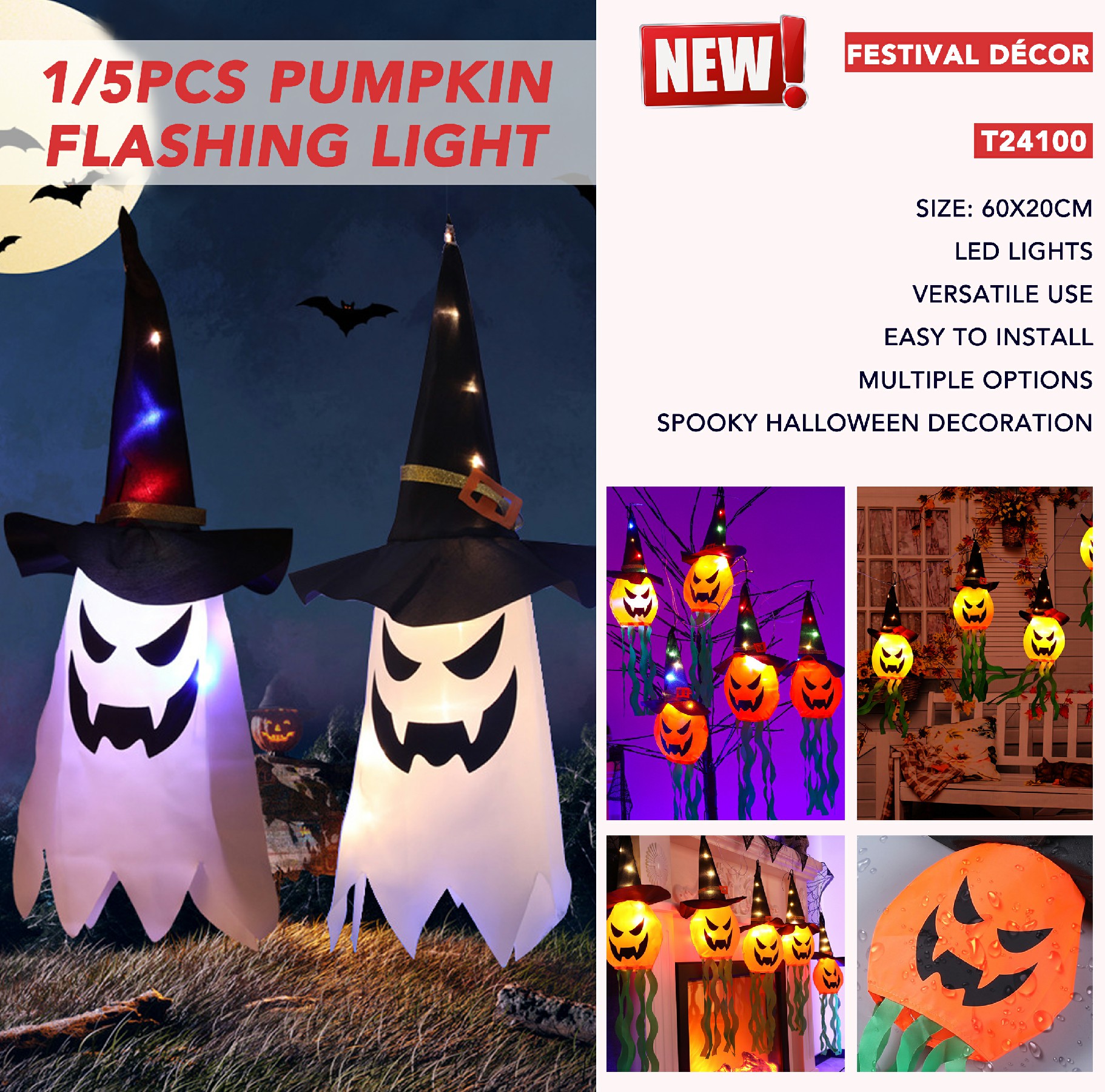 Illuminate Your Halloween with A Pumpkin Flashing Light