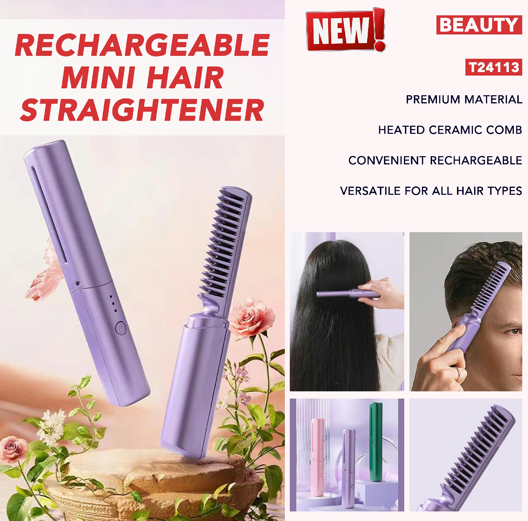 The Ultimate Rechargeable Mini Hair Straightener: A Must-Have for Hair Enthusiasts