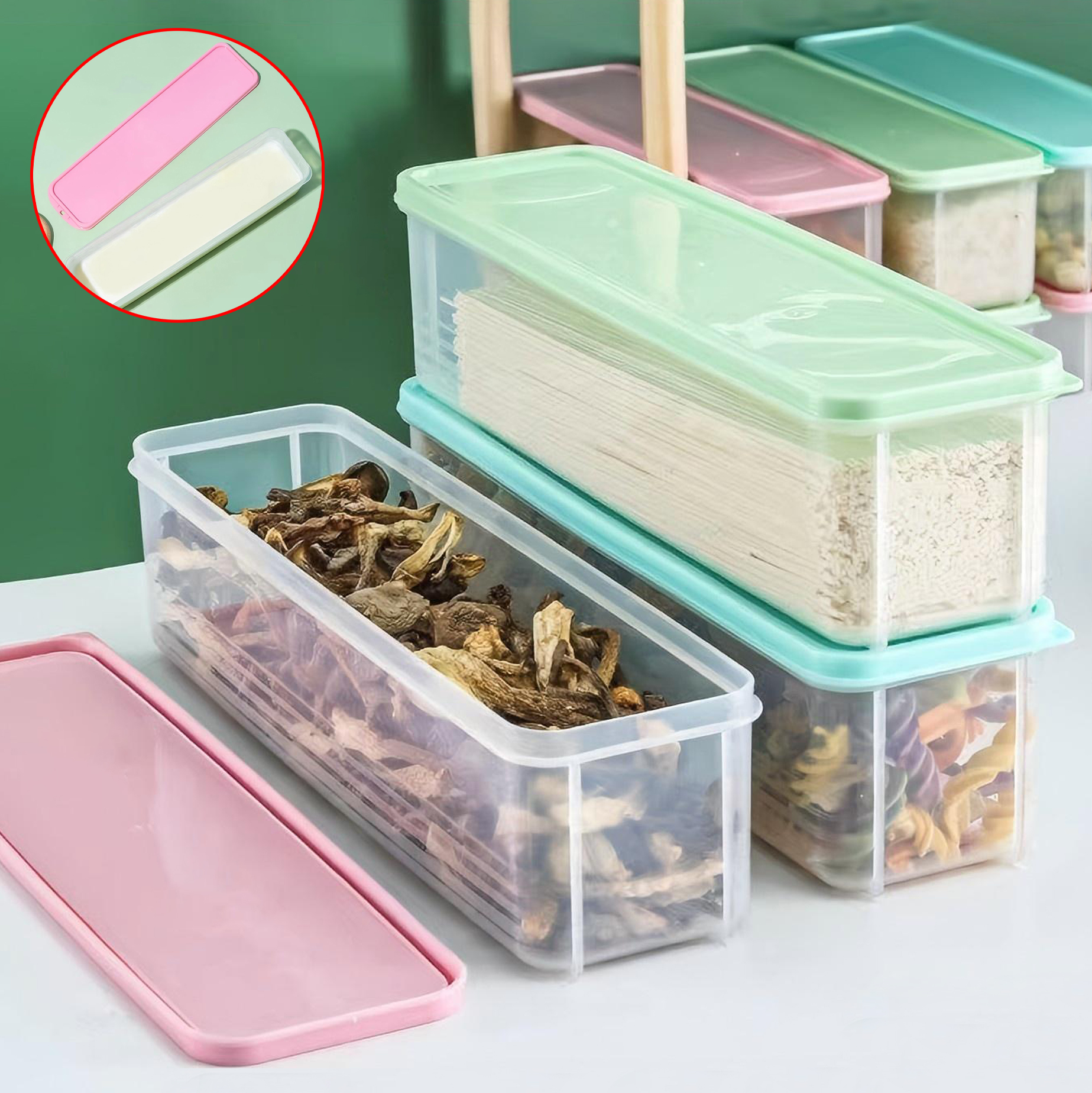Rectangular Plastic Food Storage Container with Lid