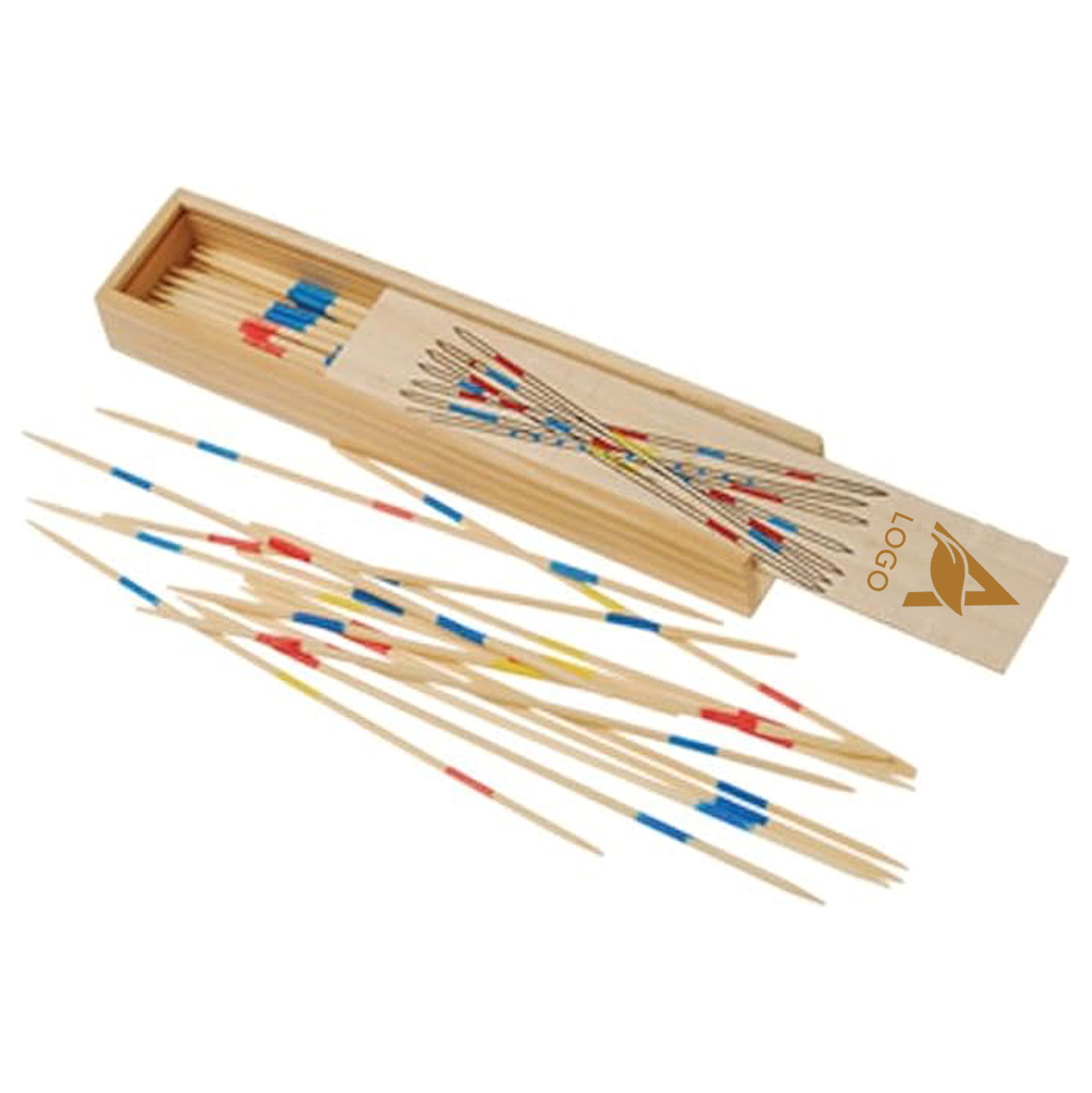 Wooden Pick-up Sticks Game Set Classic Mikado Stick Game