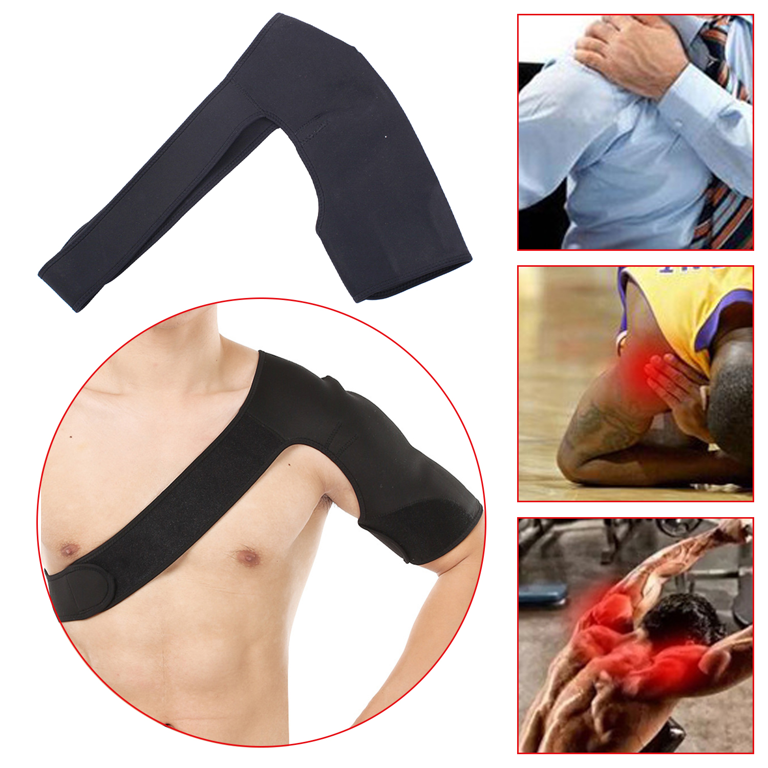 Basketball One-shoulder Barbell Fitness Sports Protective Gear with Men's And Women's Breathable Shoulder Warm Adjustable Shoulder Pads