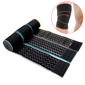150CM Blue Sports Knee Support Leg Protection Silicone Bandage Antiskid Squat Weight Lifting Fitness