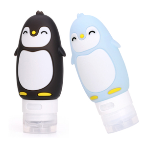 Silicone Travel Dispenser Bottle - Penguin Design