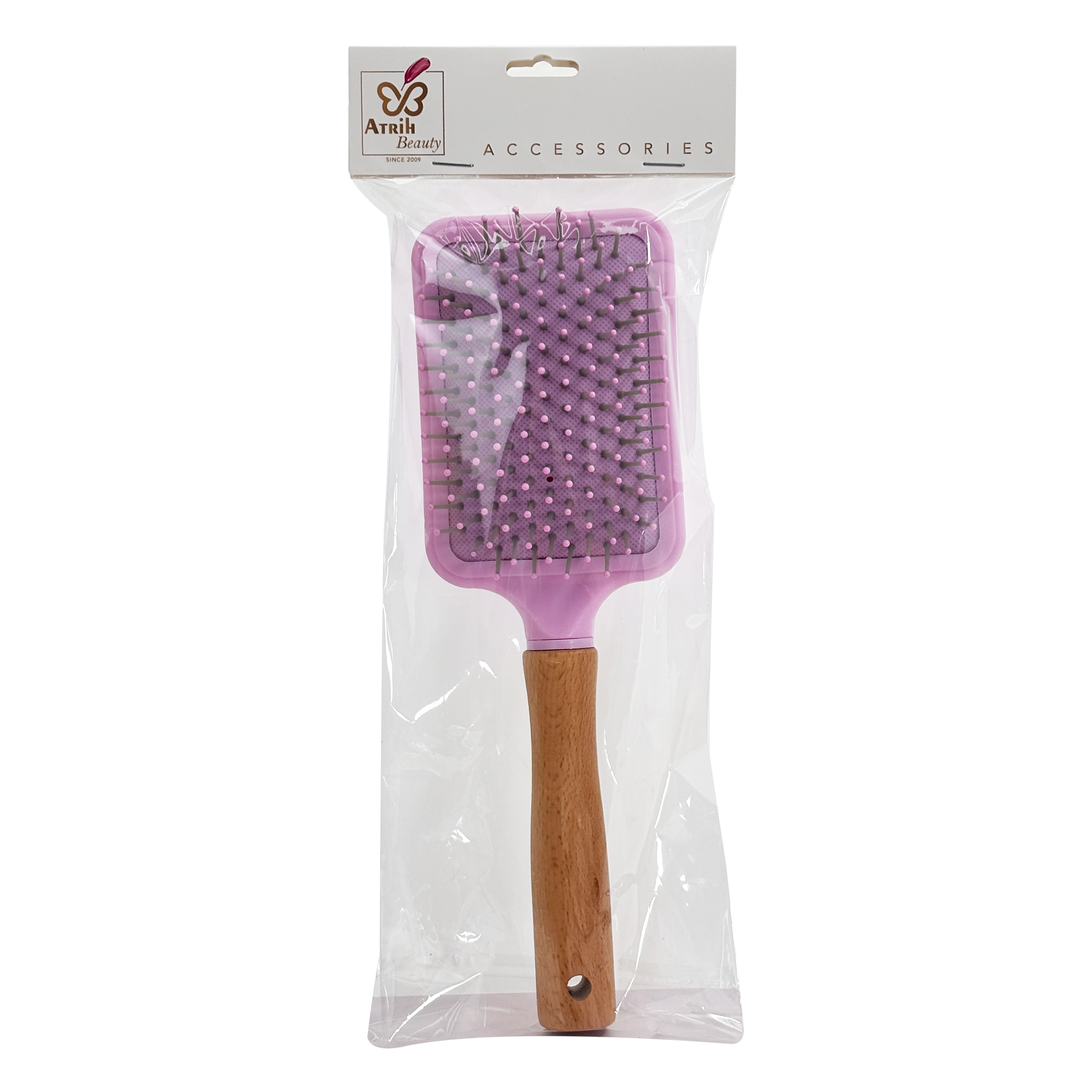 Square-End Wooden Hair Comb