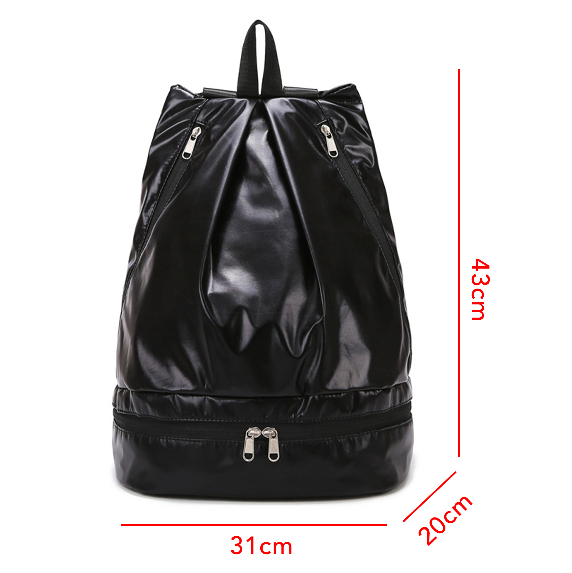 Metallic Drawstring Backpack Shiny Gym Sack