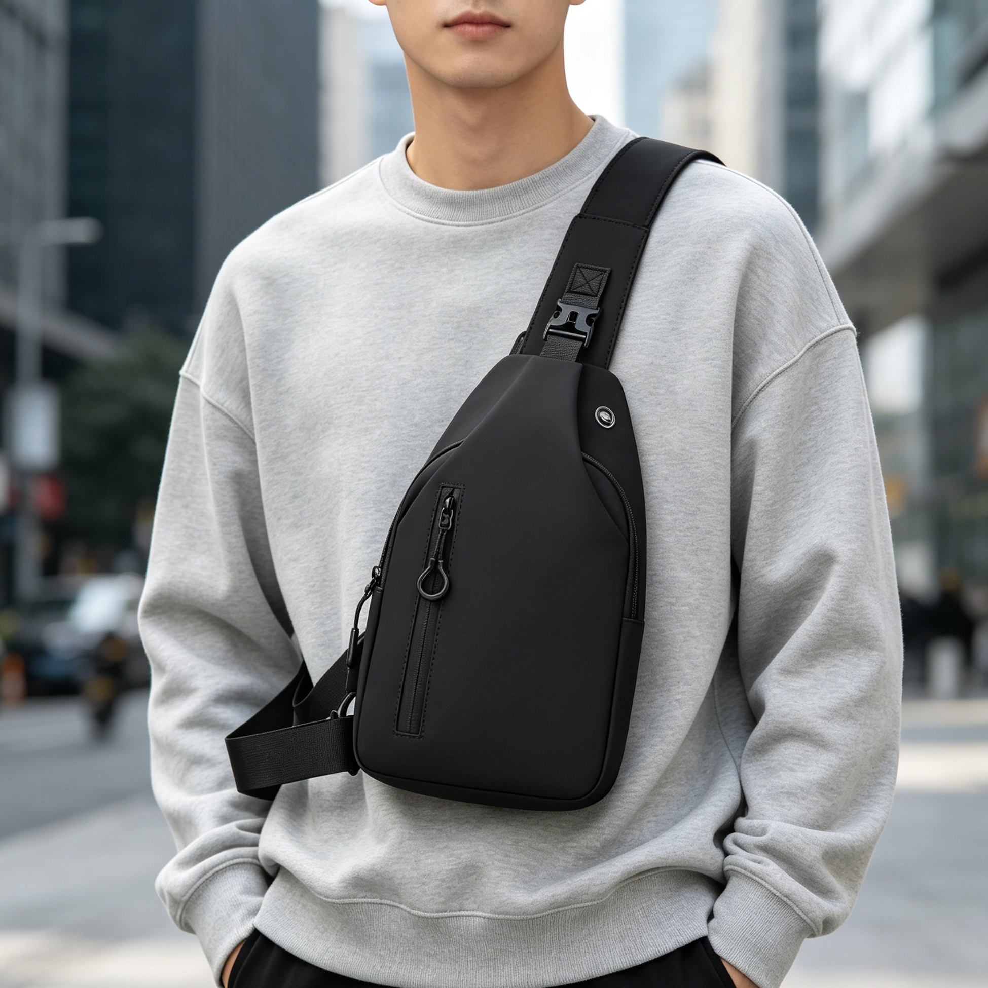 Men's Waterproof Sling Bag, Lightweight Crossbody Chest Bag