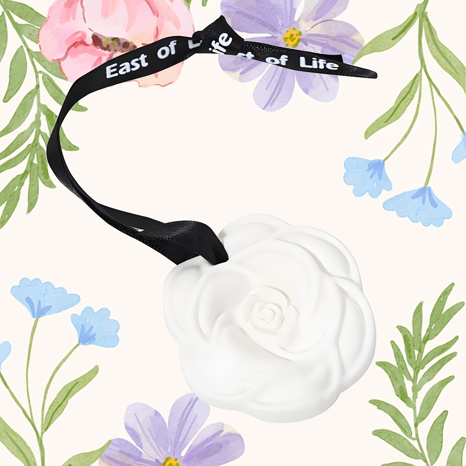 White Rose Shaped Gypsum Aromatherapy