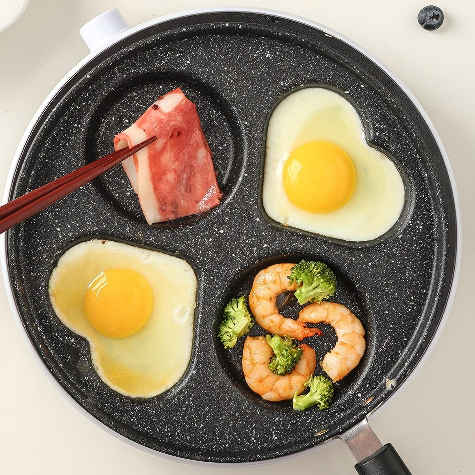 4 Section Non Stick Coated Egg Pan