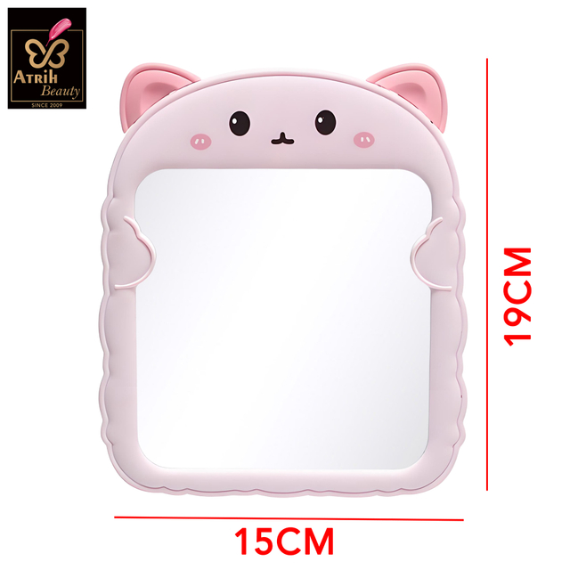 Cute Animal Shaped Pink Makeup Mirror