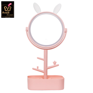 LED Makeup Mirror with Storage Tray