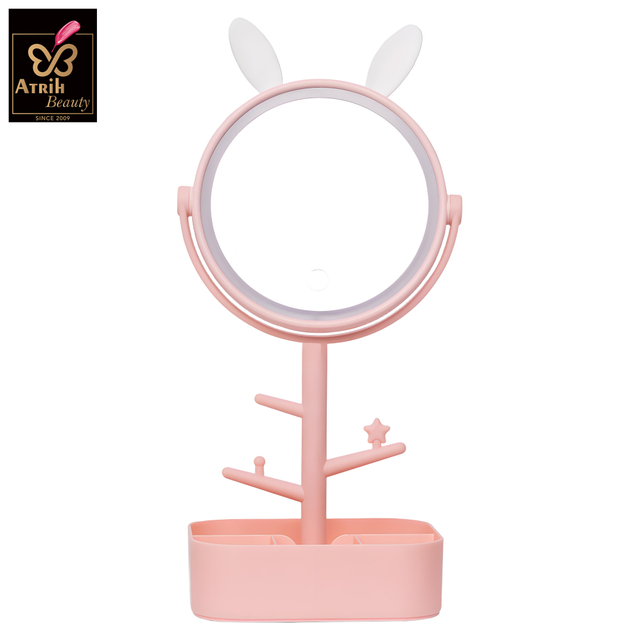 LED Makeup Mirror with Storage Tray