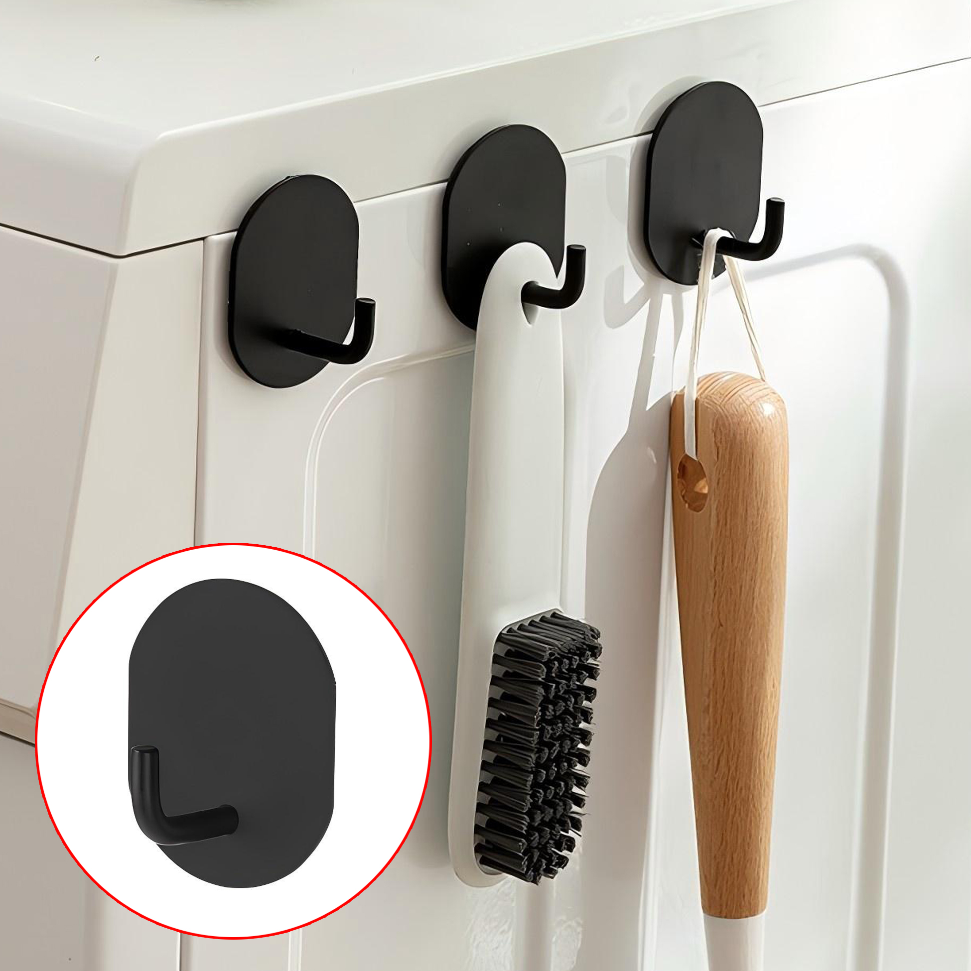 Set of 2 Stainless Steel Wall Mounted Hooks