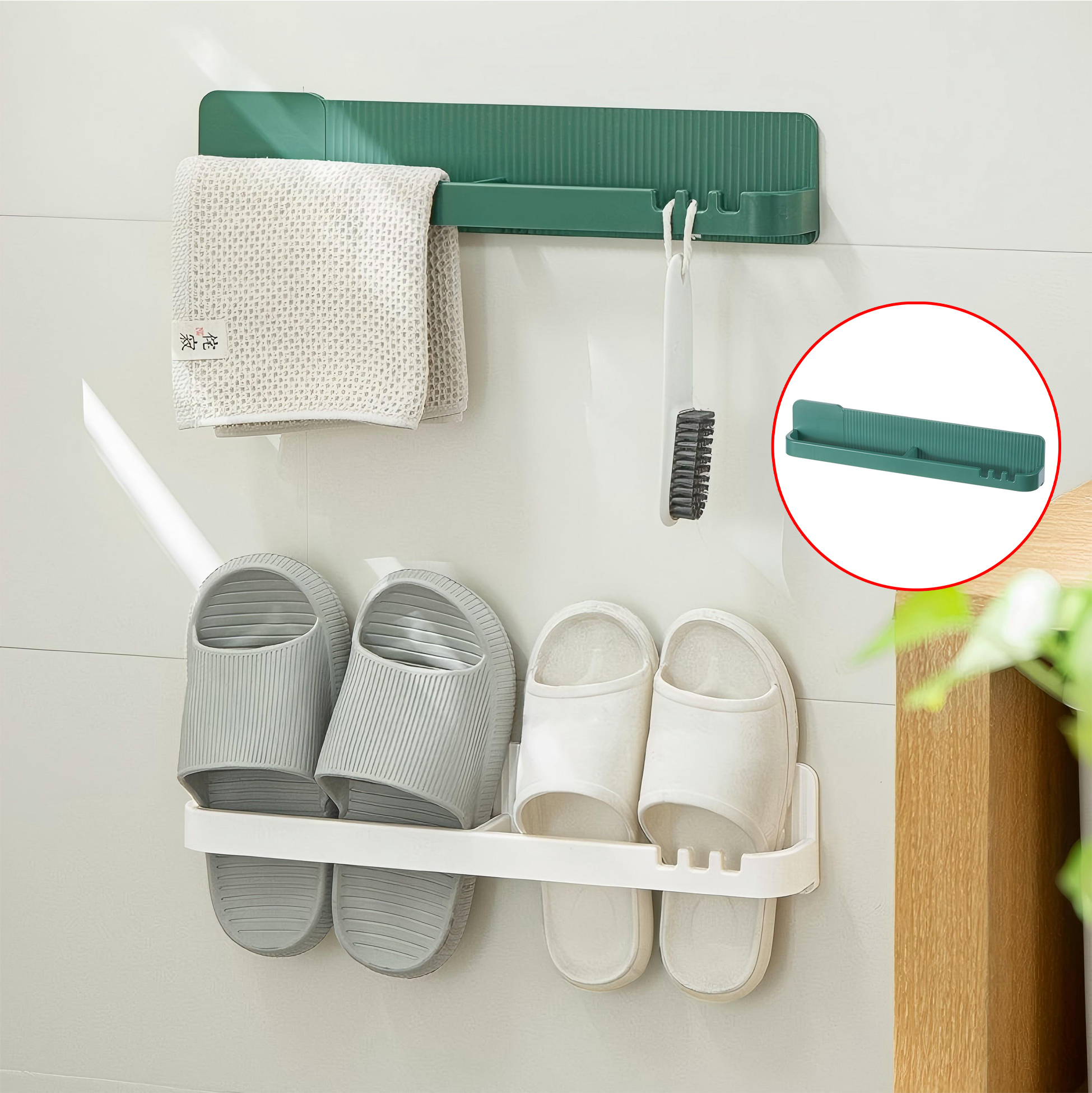 Wall Mounted Slipper Organizer Rack