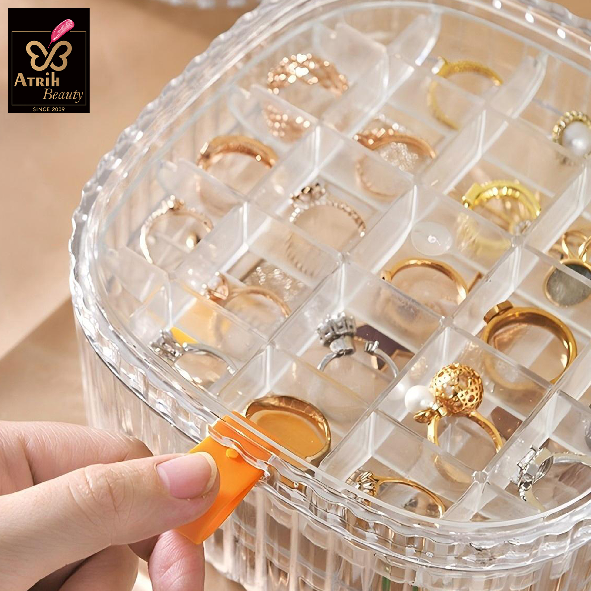 3 Layer Transparent Jewelry Storage Box