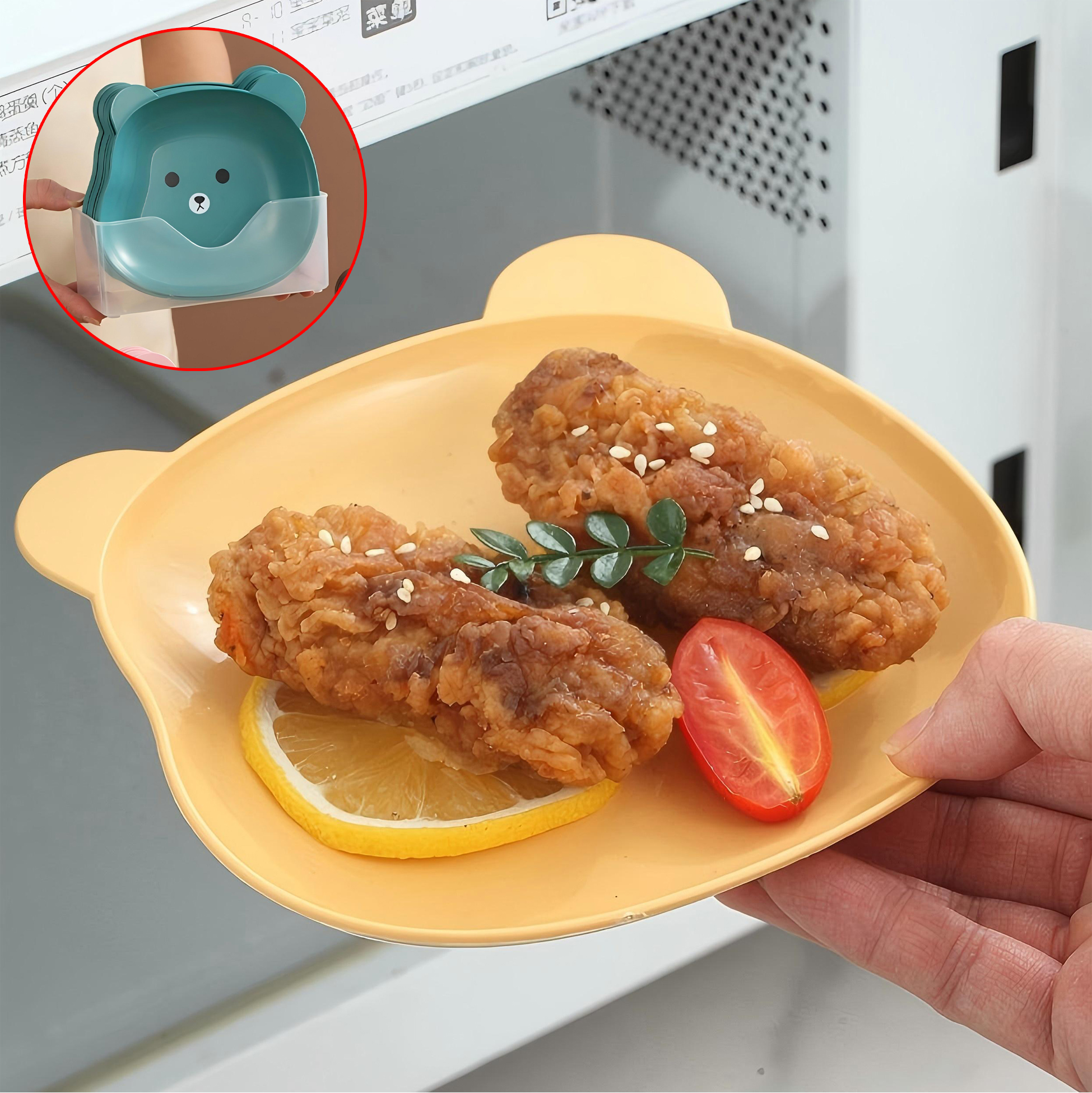 10 Piece Bear Shaped Dinner Plates Set