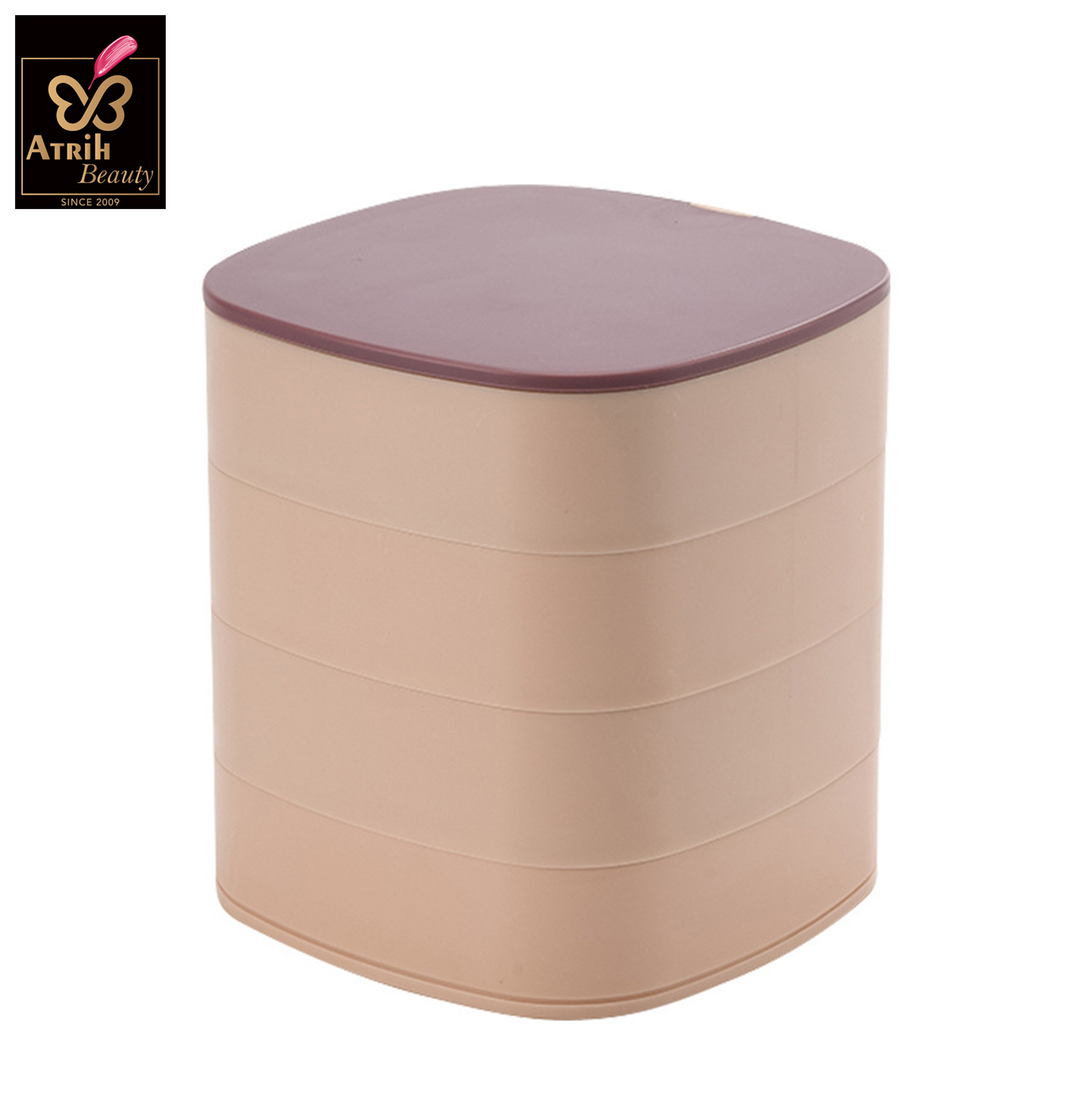 4 Tier Jewelry Storage Box with Mirror