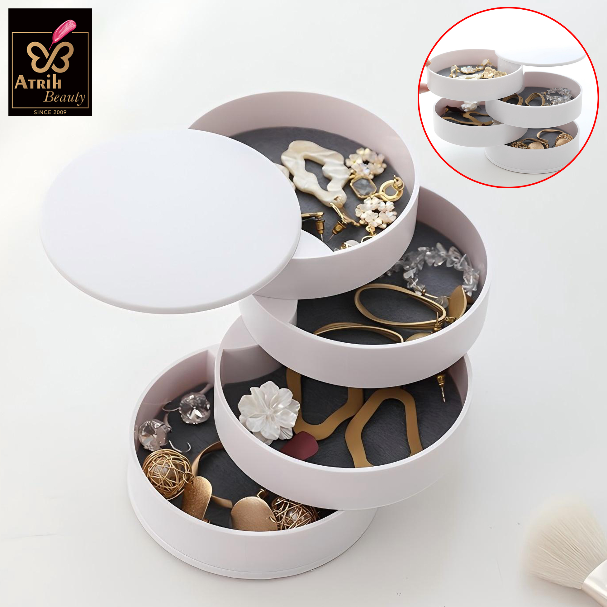Stackable Round Jewelry Organizer