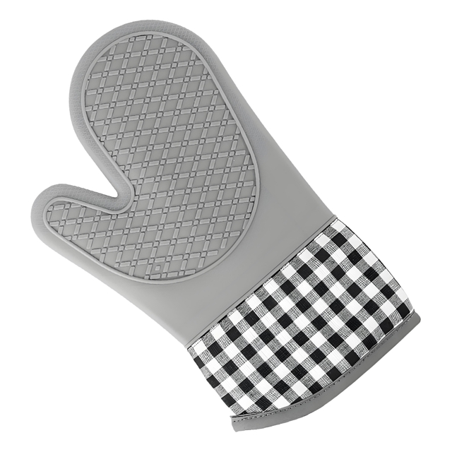 Stylish Grey Silicone Oven Mitt