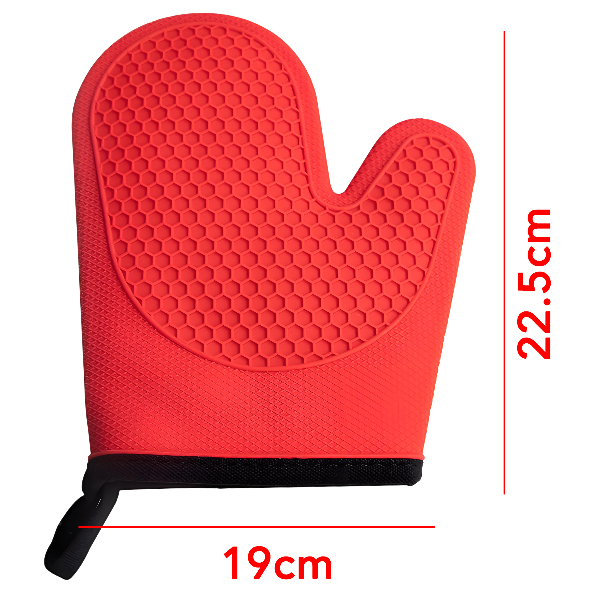 Vibrant Red Silicone Oven Mitt