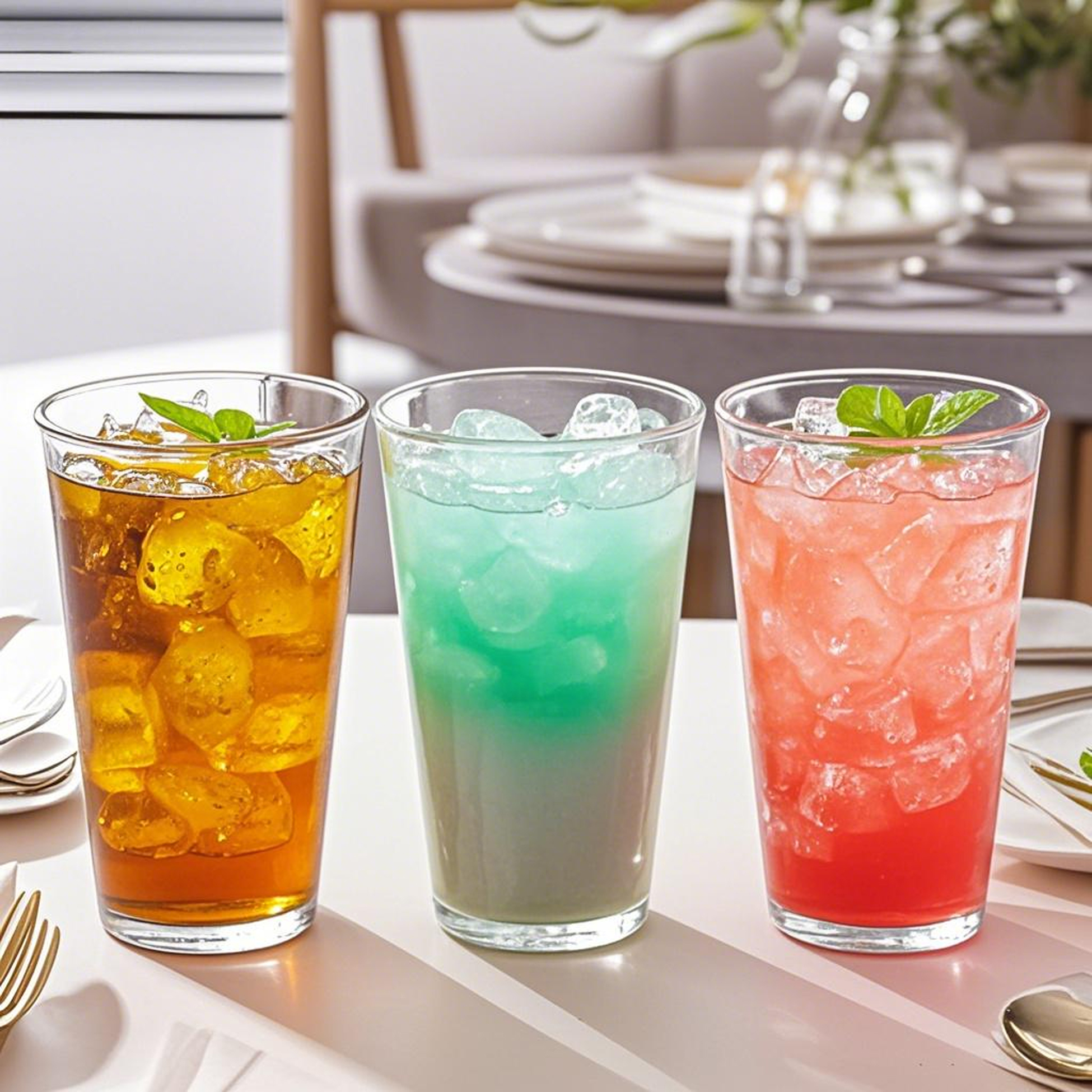 330ML Clear Hammered Texture Glass Drinking Cups
