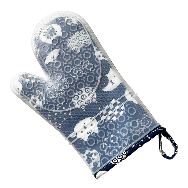 Cute Cartoon Printed Silicone Oven Mitt
