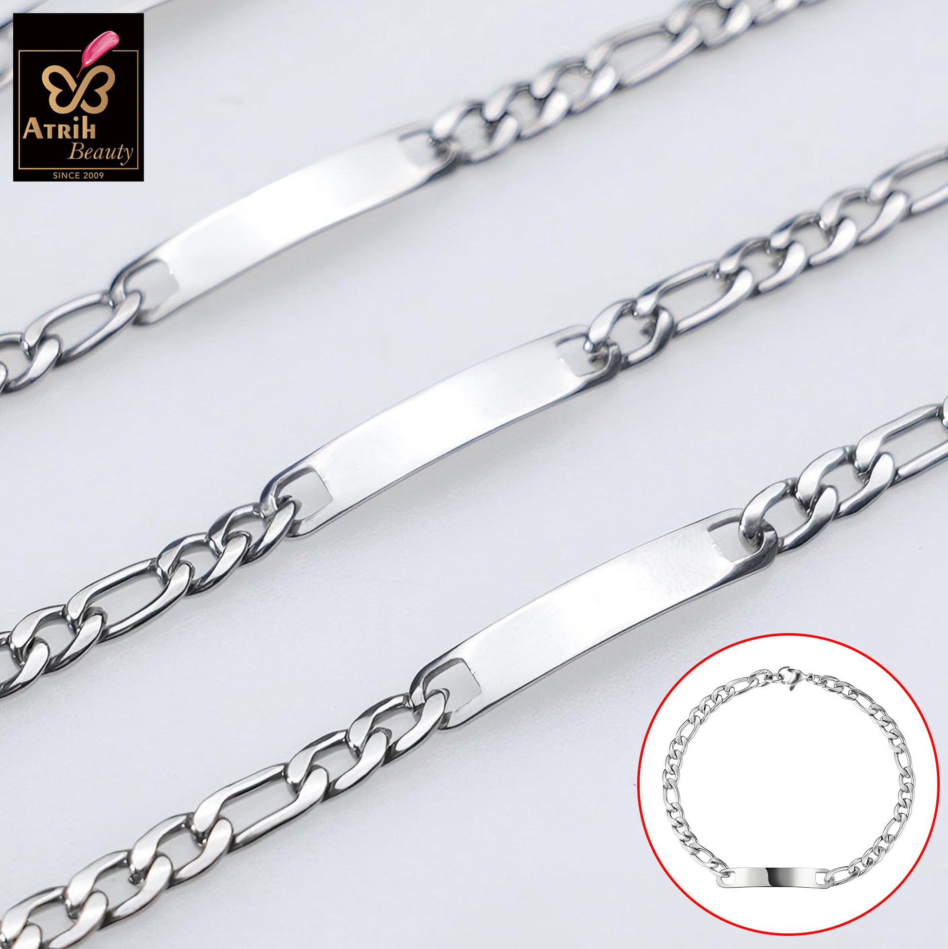 Stainless Steel Bracelet with Chunky Link Chain