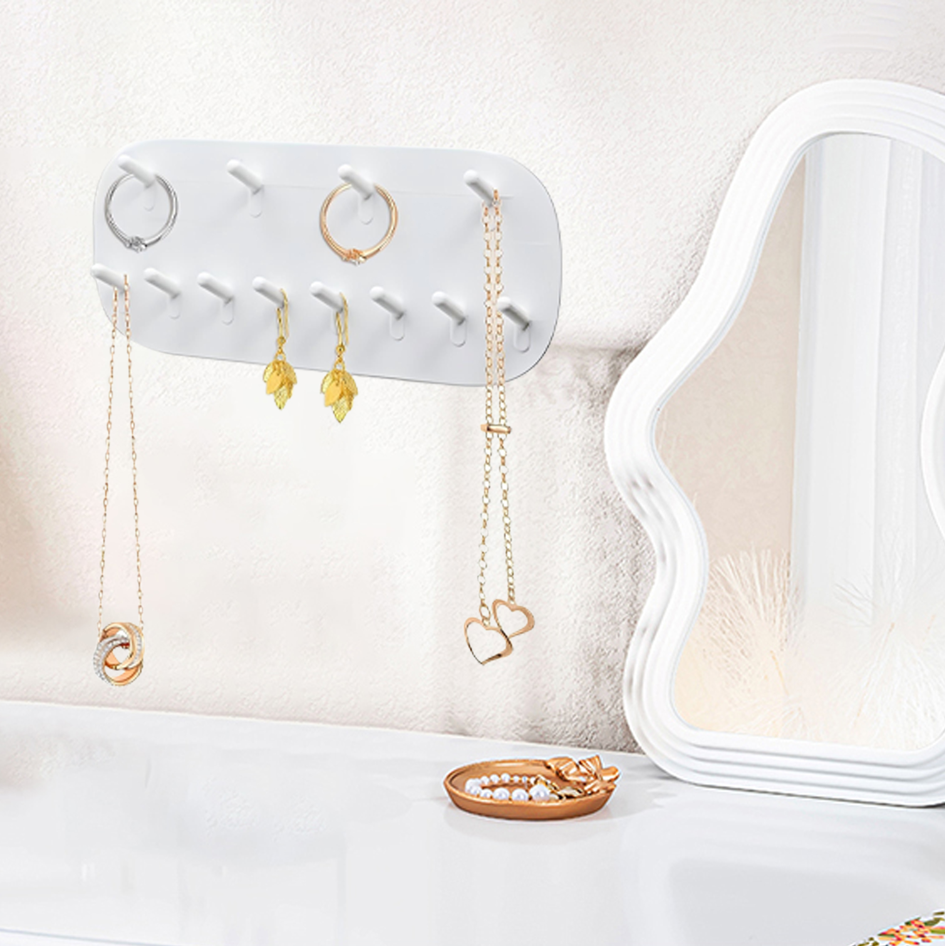 Hanging Jewelry Organizer with 12 Hooks