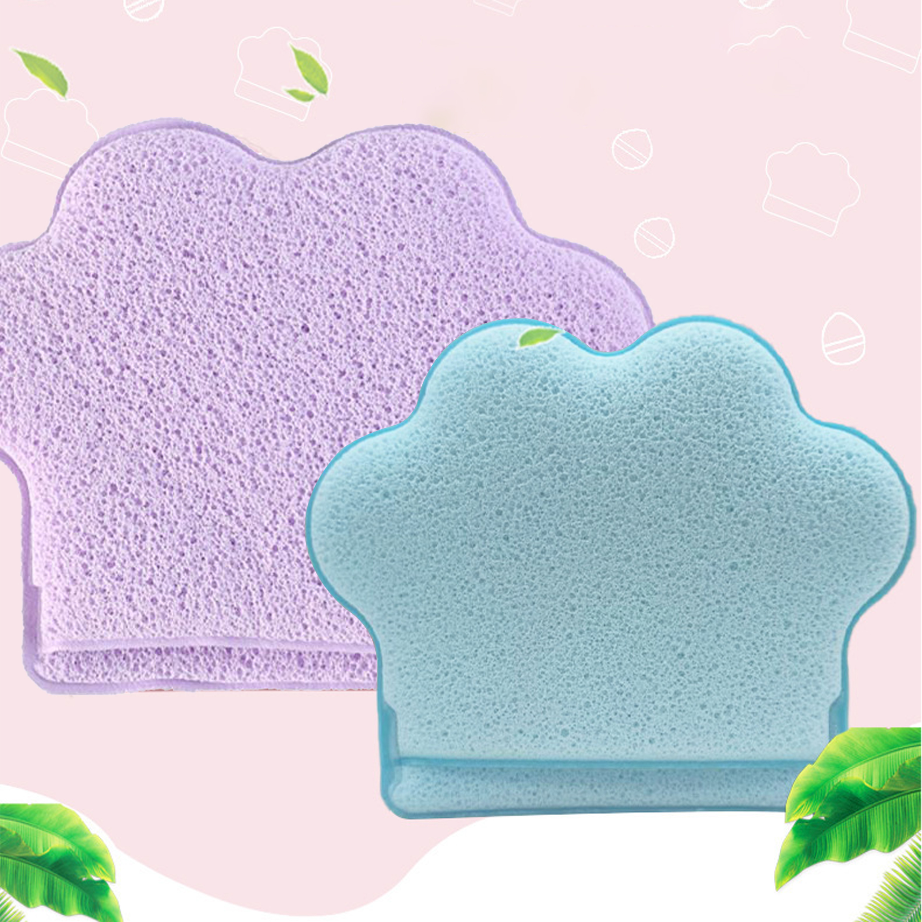 Cat Paw Shaped Facial Cleansing Sponge