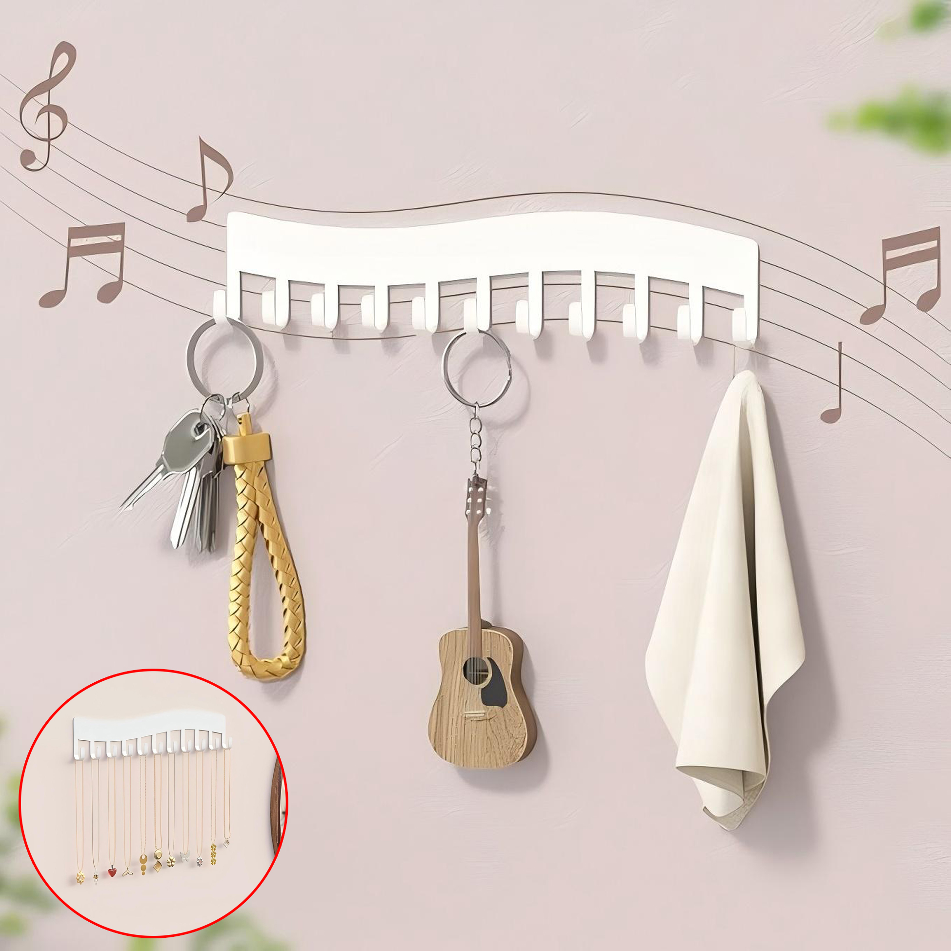 Multi Hook Jewelry Organizer Rack