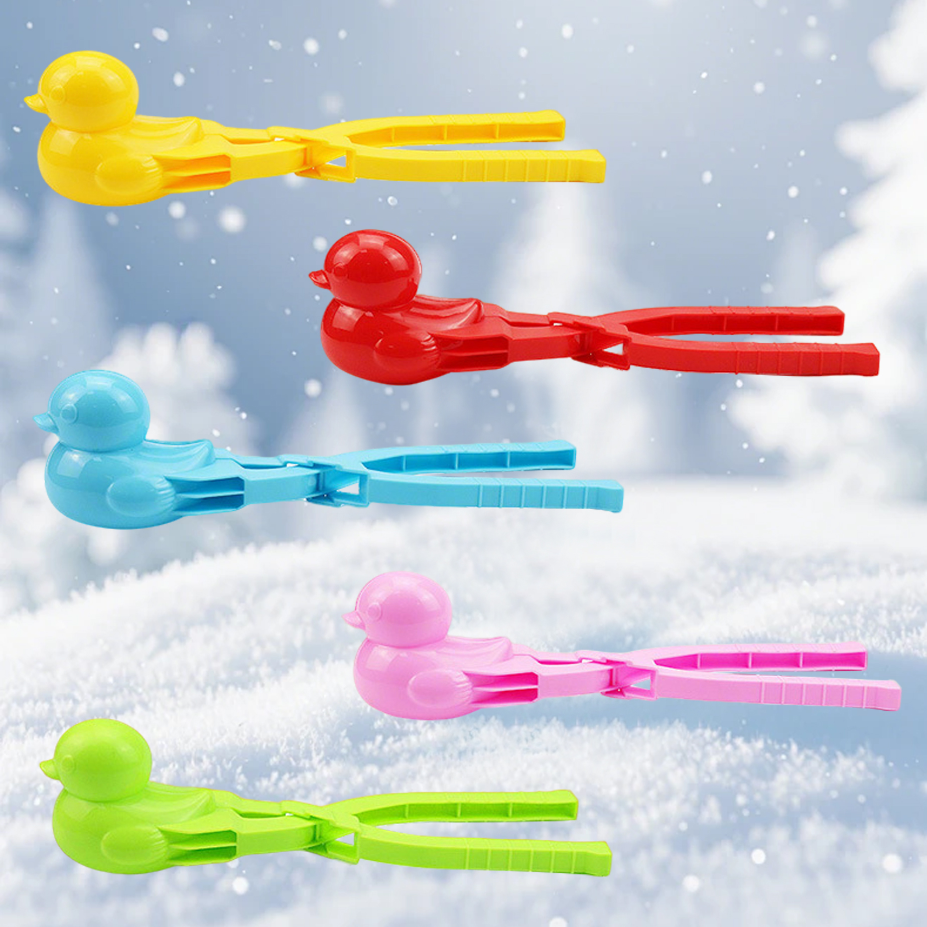 Duck-Shaped Snowball Maker Clips