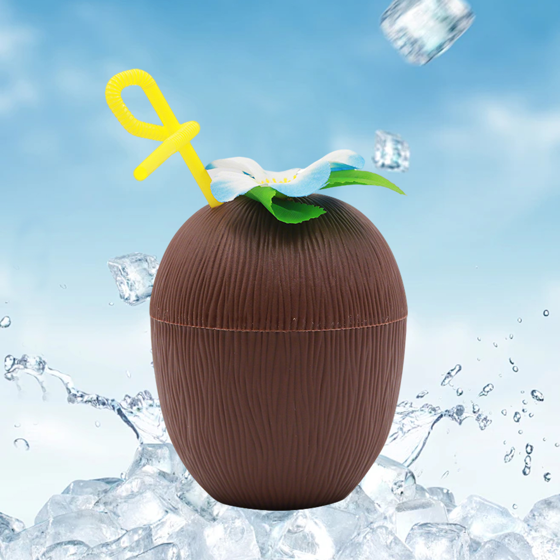 Coconut-Shaped Drink Tumbler
