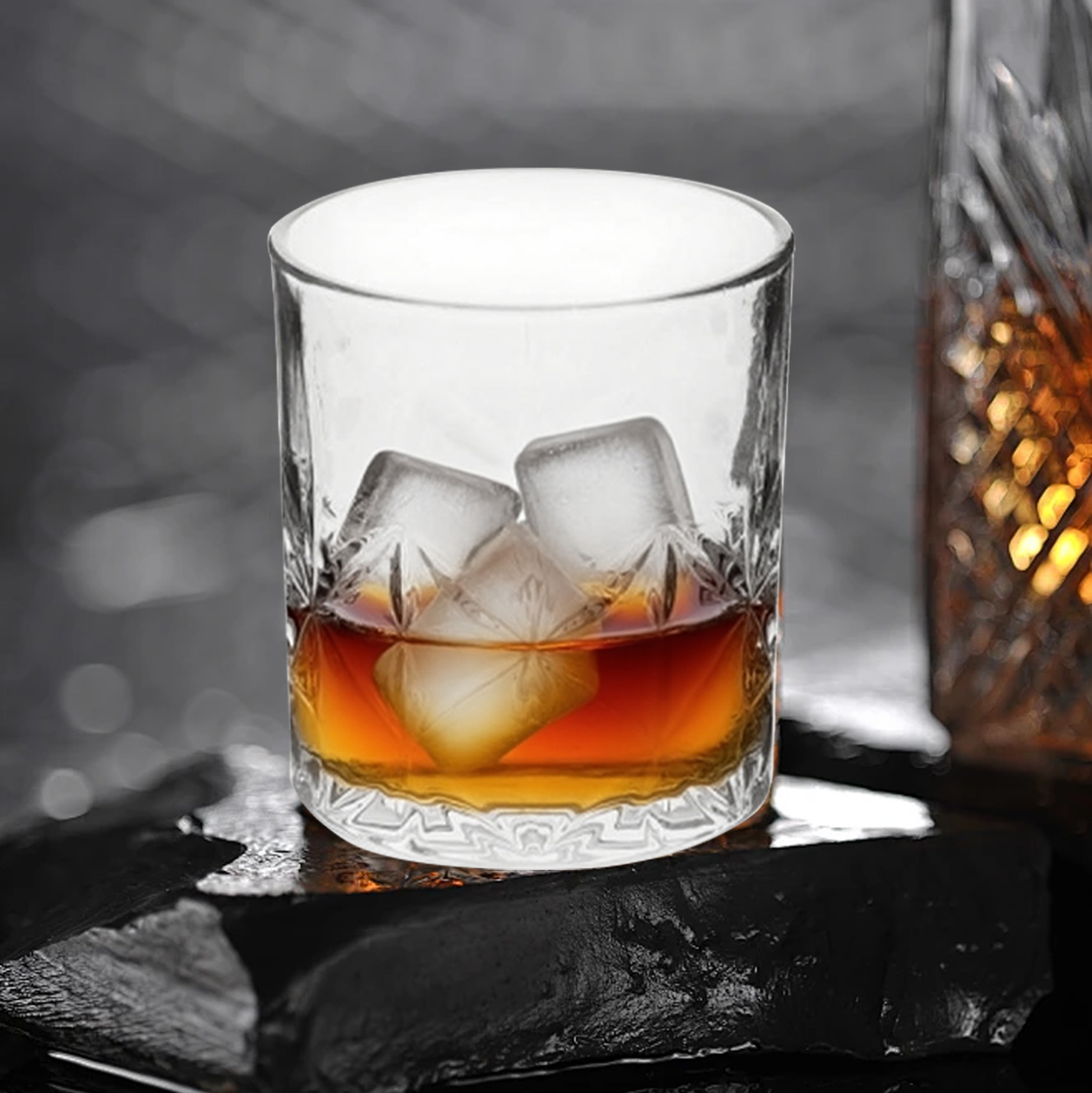 6-Piece Star-Etched Whiskey Glass Set