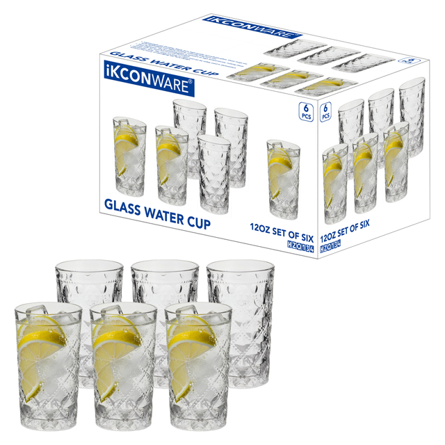 Vintage Ribbed Glassware Set of 6