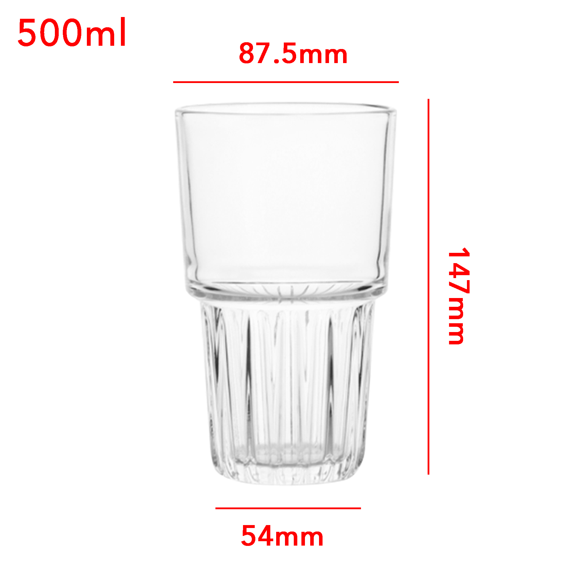 6-Piece Stackable Double-Layer Glass Set