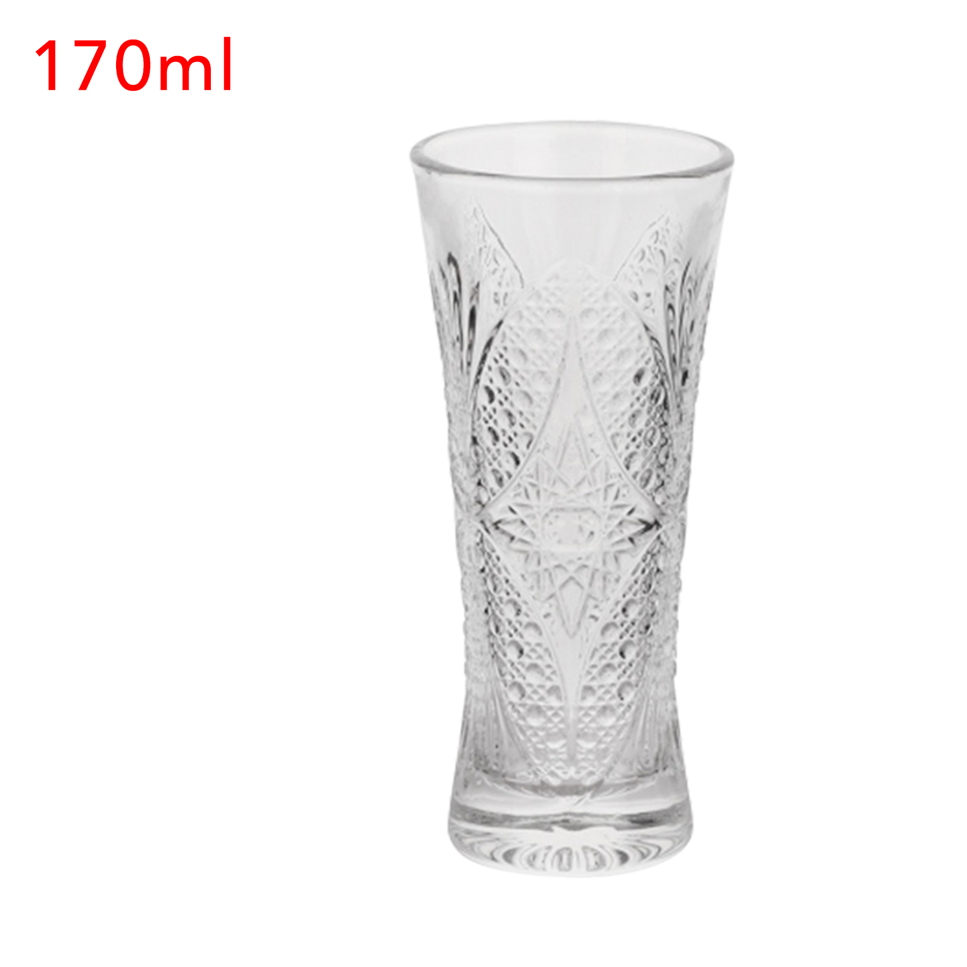 6-Piece Engraved Tall Cocktail Glass Set