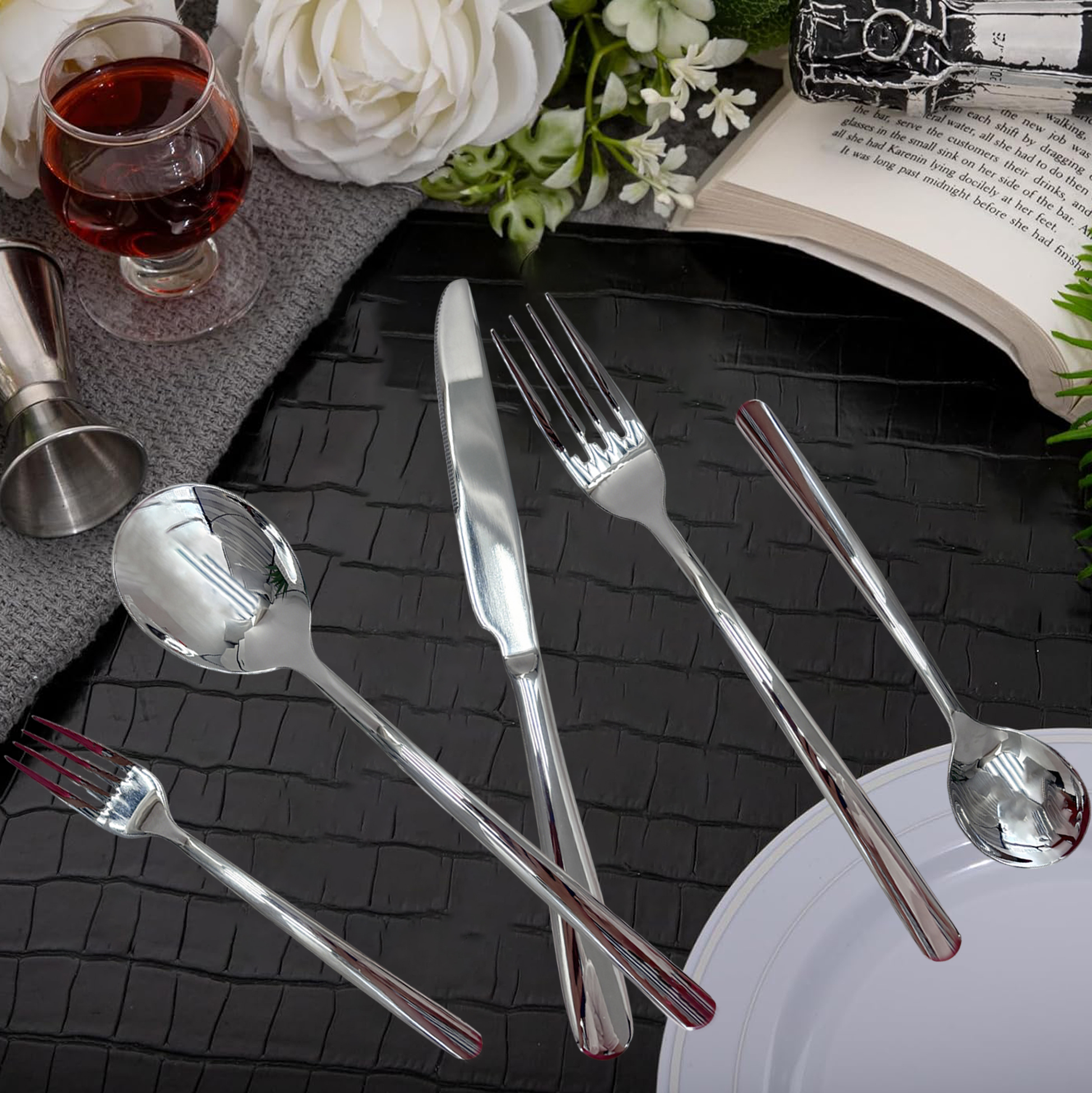 20-Piece Mirror-Finish Stainless Steel Cutlery Set