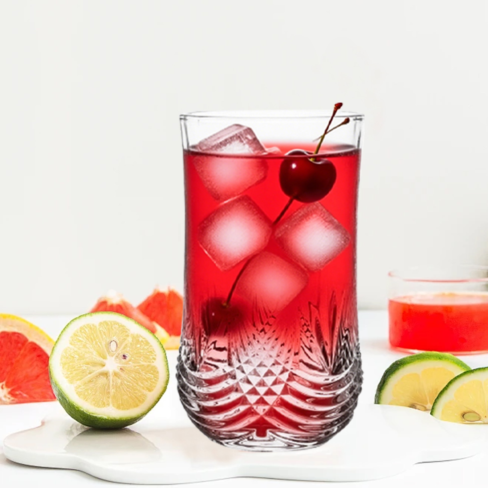 6-Piece Diamond Cut Highball Glass Set
