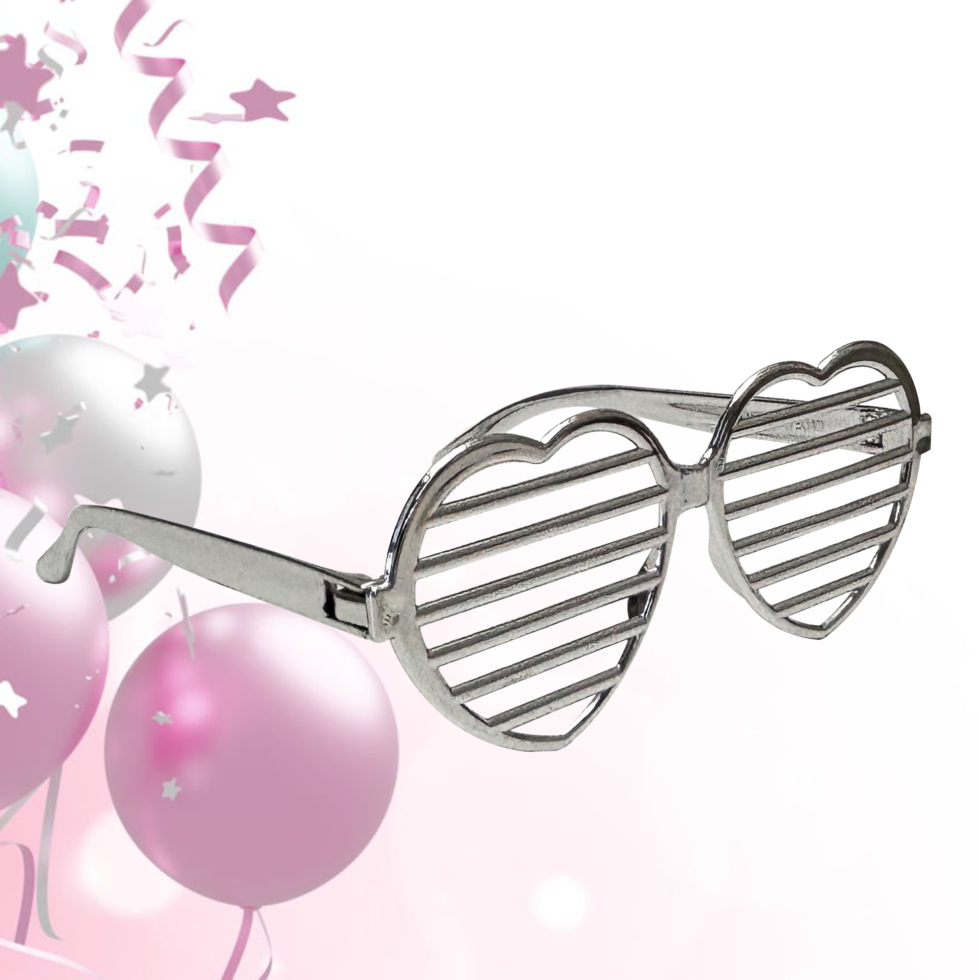Heart-Shaped Slotted Party Glasses Set