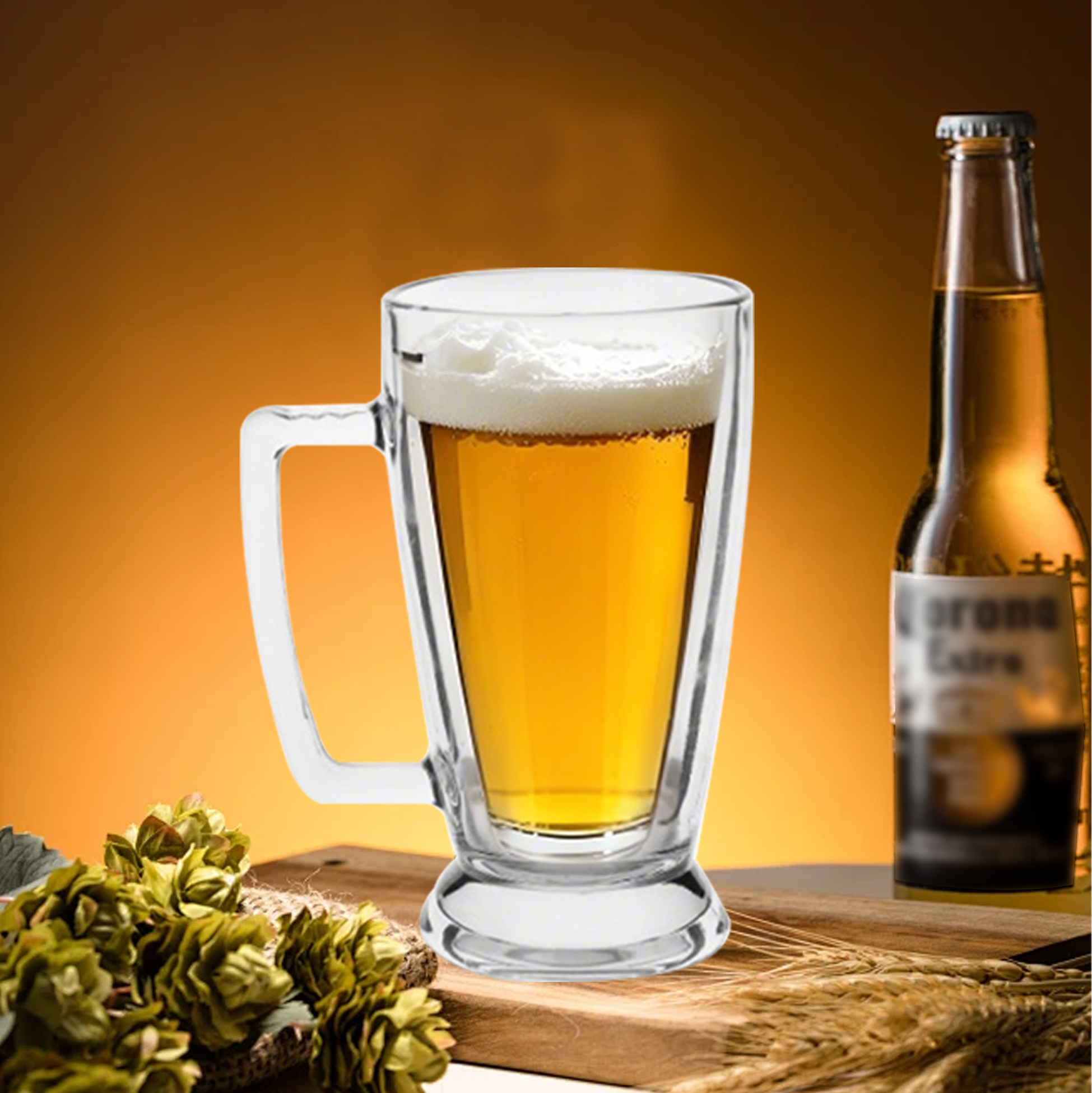 6-Piece Tall Pub-Style Beer Mug Set