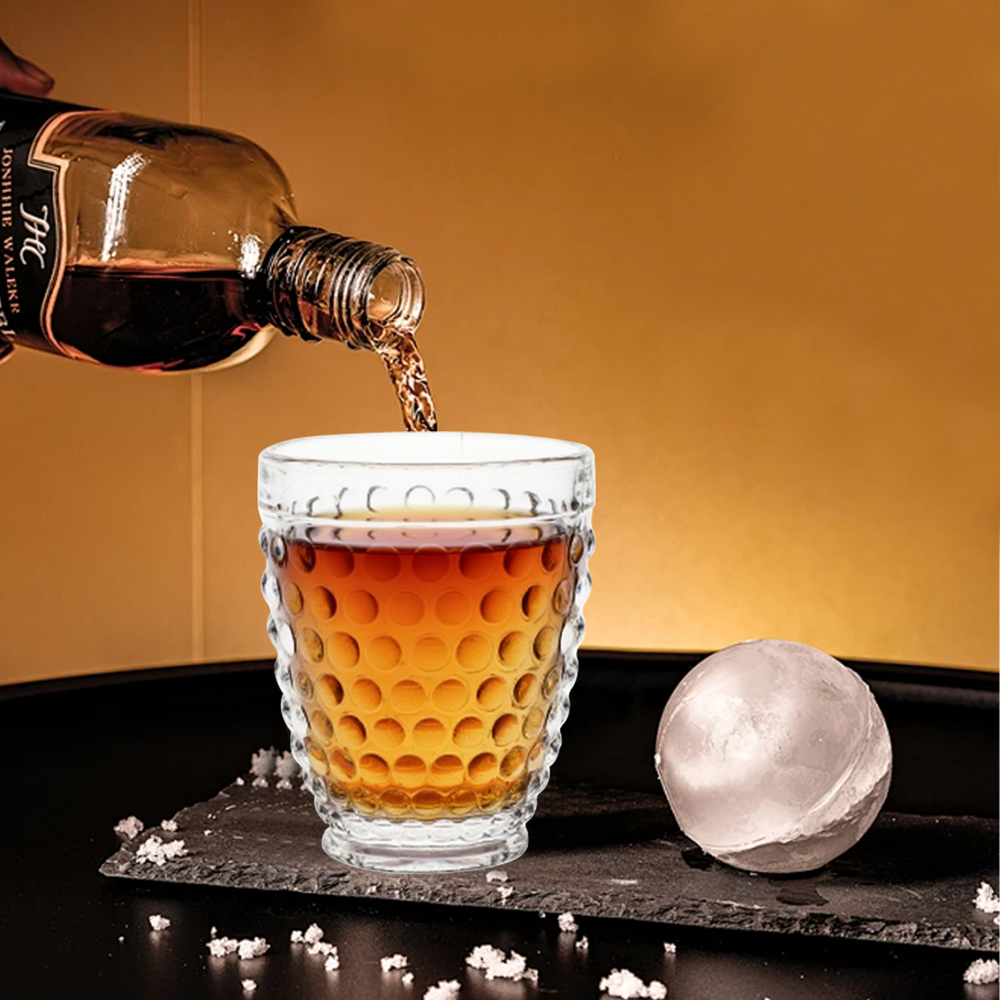 6-Piece Hobnail Pattern Glass Tumbler Set