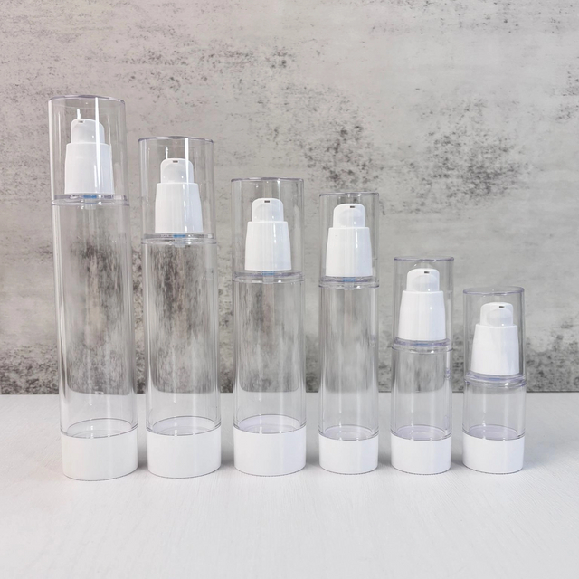 Transparent Airless Vacuum Lotion Bottles